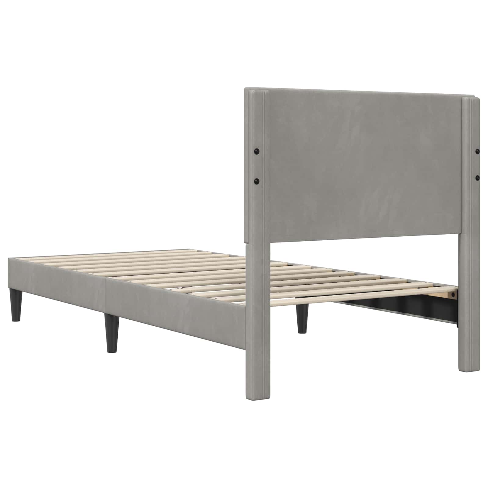 vidaXL Bedframe met hoofdeinde Lichtgrijs 80 x 200 cm Fluweel