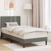 vidaXL Bedframe met hoofdeinde Lichtgrijs 80 x 200 cm Katoen Stof