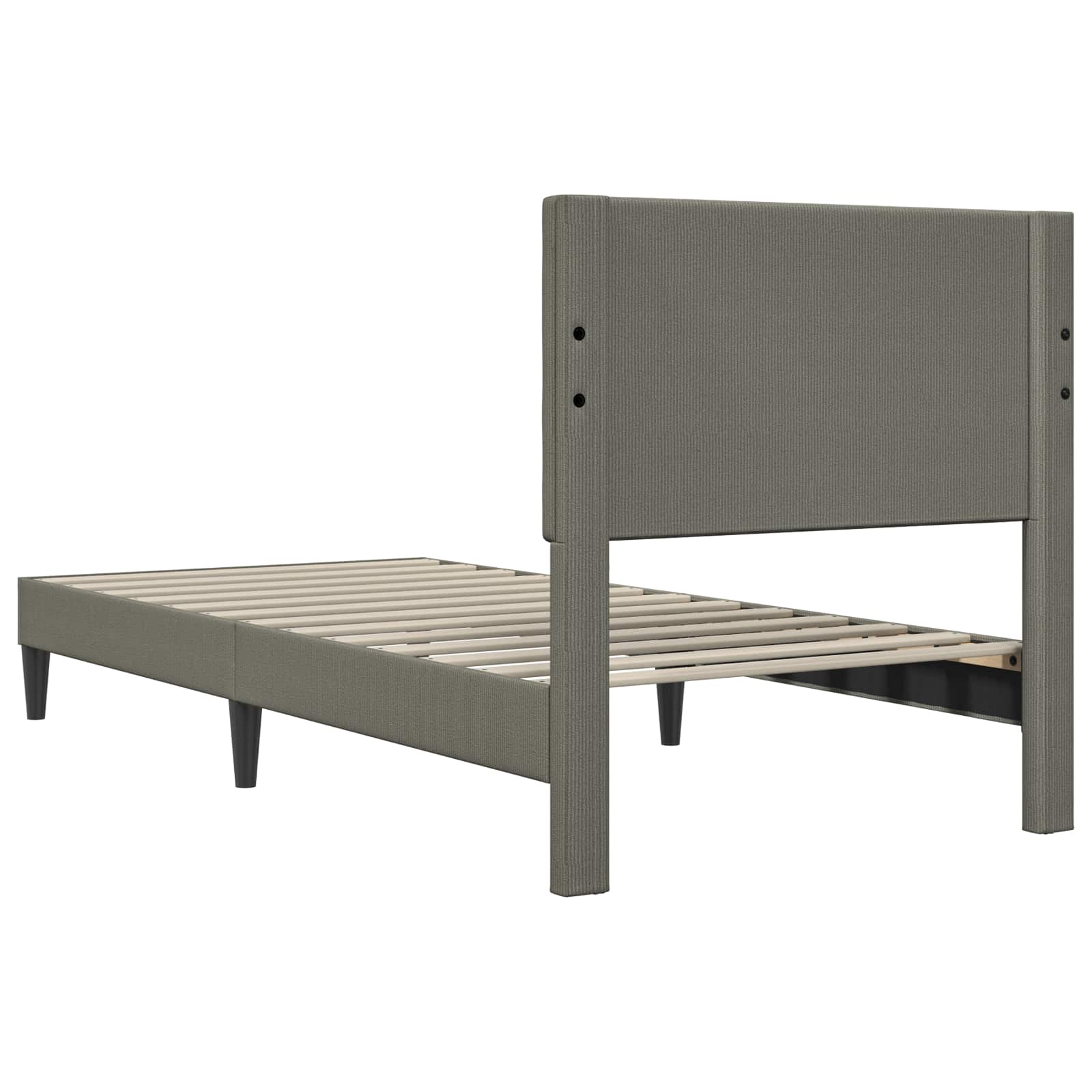 vidaXL Bedframe met hoofdeinde Lichtgrijs 80 x 200 cm Katoen Stof
