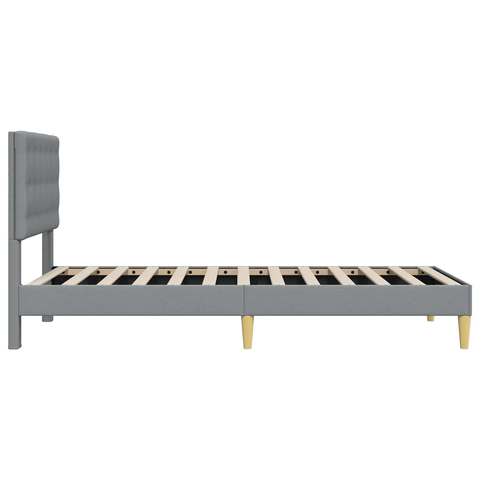 vidaXL Bedframe met hoofdeinde Donkergrijs 80 x 200 cm Stof