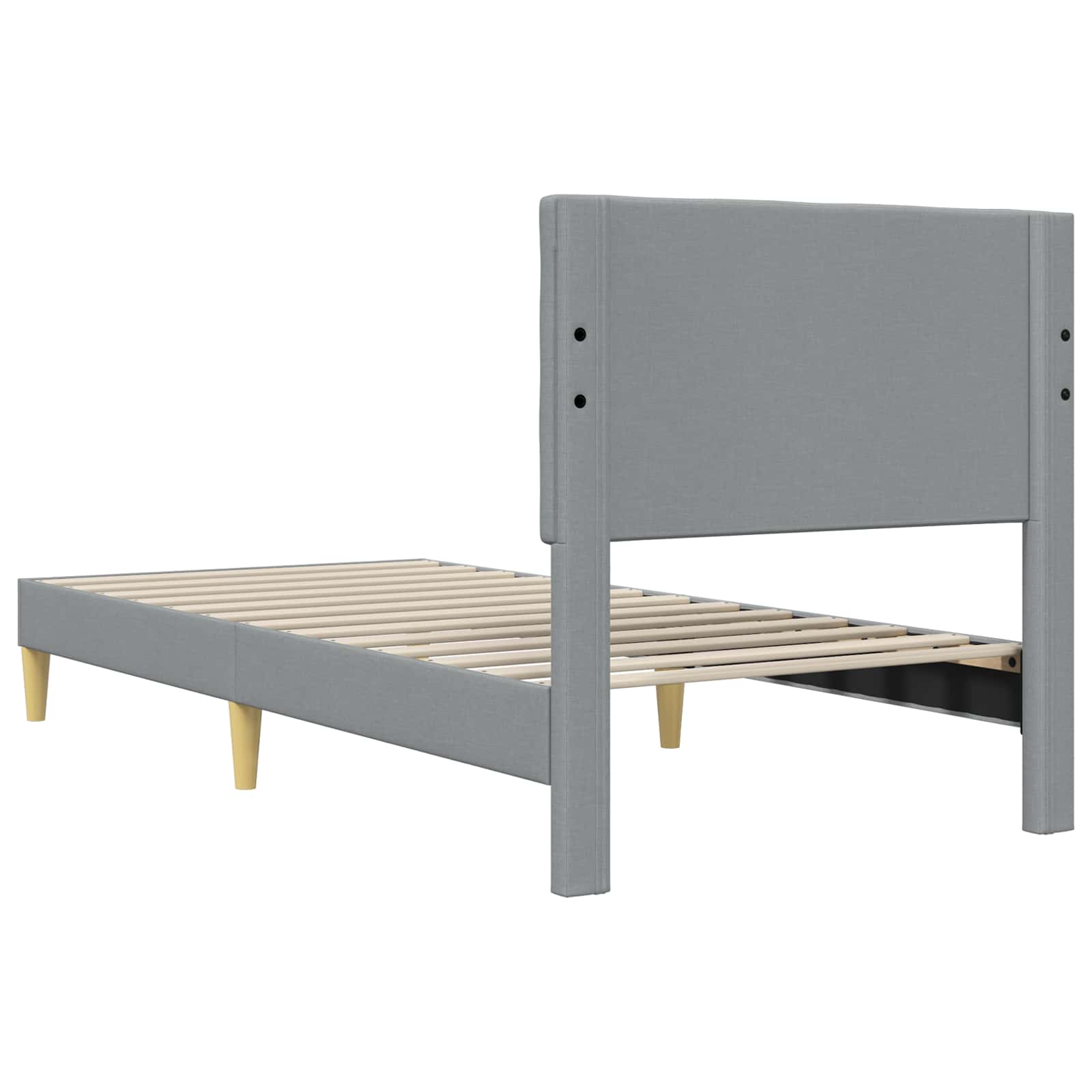vidaXL Bedframe met hoofdeinde Donkergrijs 80 x 200 cm Stof