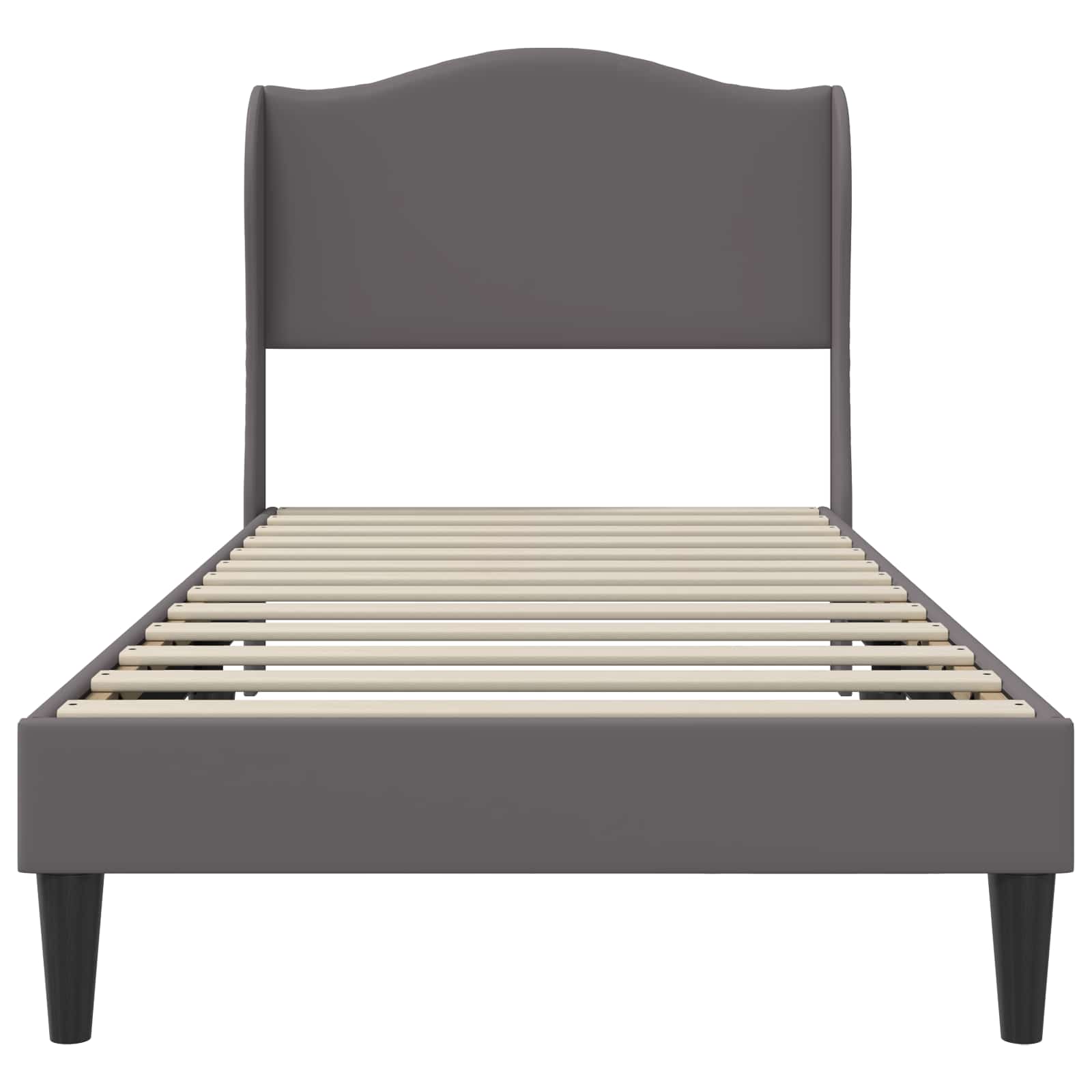 vidaXL Bedframe met hoofdeinde Grijs 80 x 200 cm Kunstleer