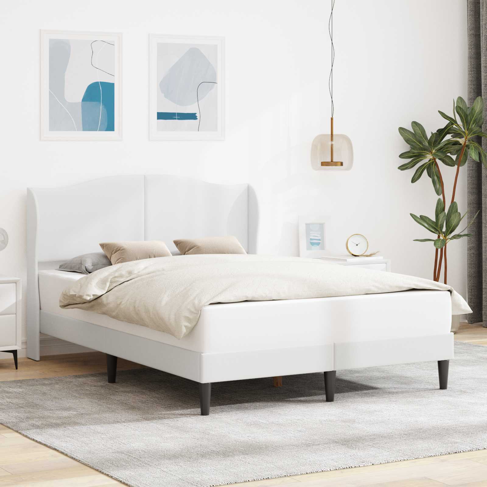 vidaXL Bedframe met hoofdeinde Grijs 80 x 200 cm Kunstleer