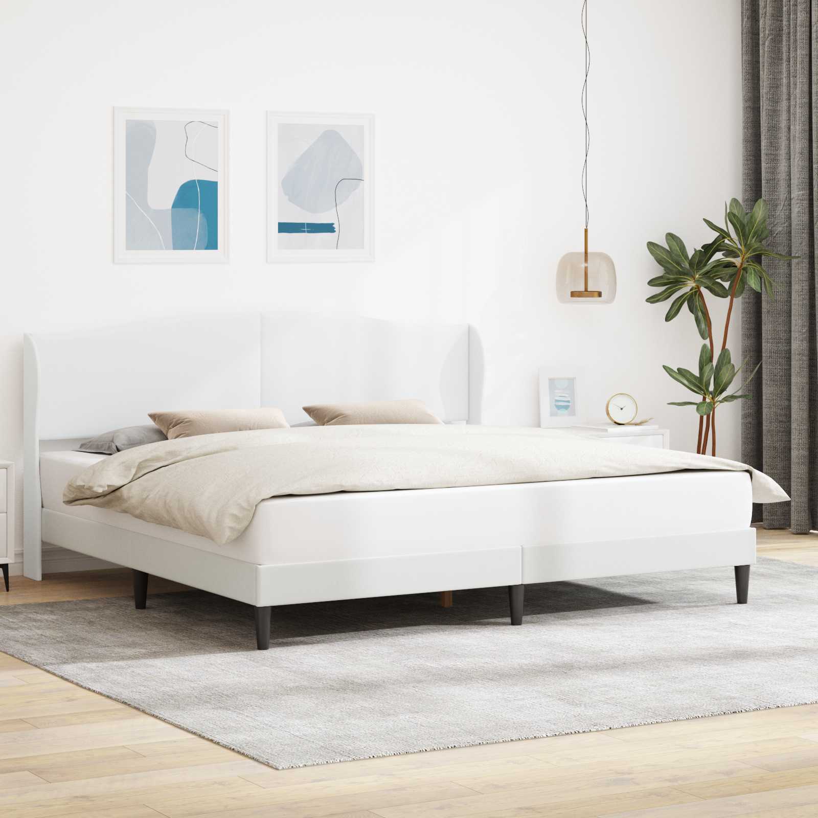 vidaXL Bedframe met hoofdeinde Grijs 80 x 200 cm Kunstleer