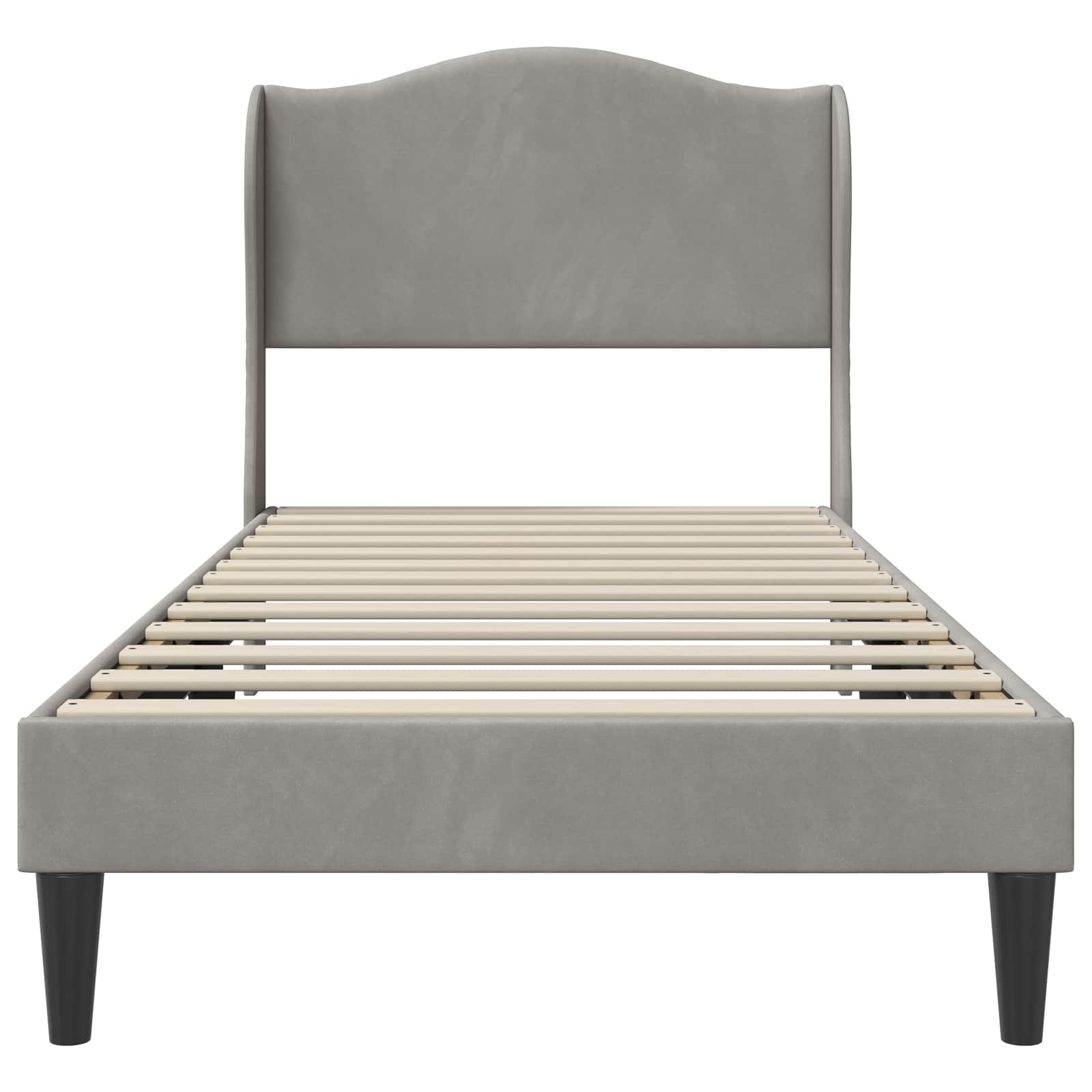 vidaXL Bedframe met hoofdeinde Lichtgrijs 80 x 200 cm Fluweel