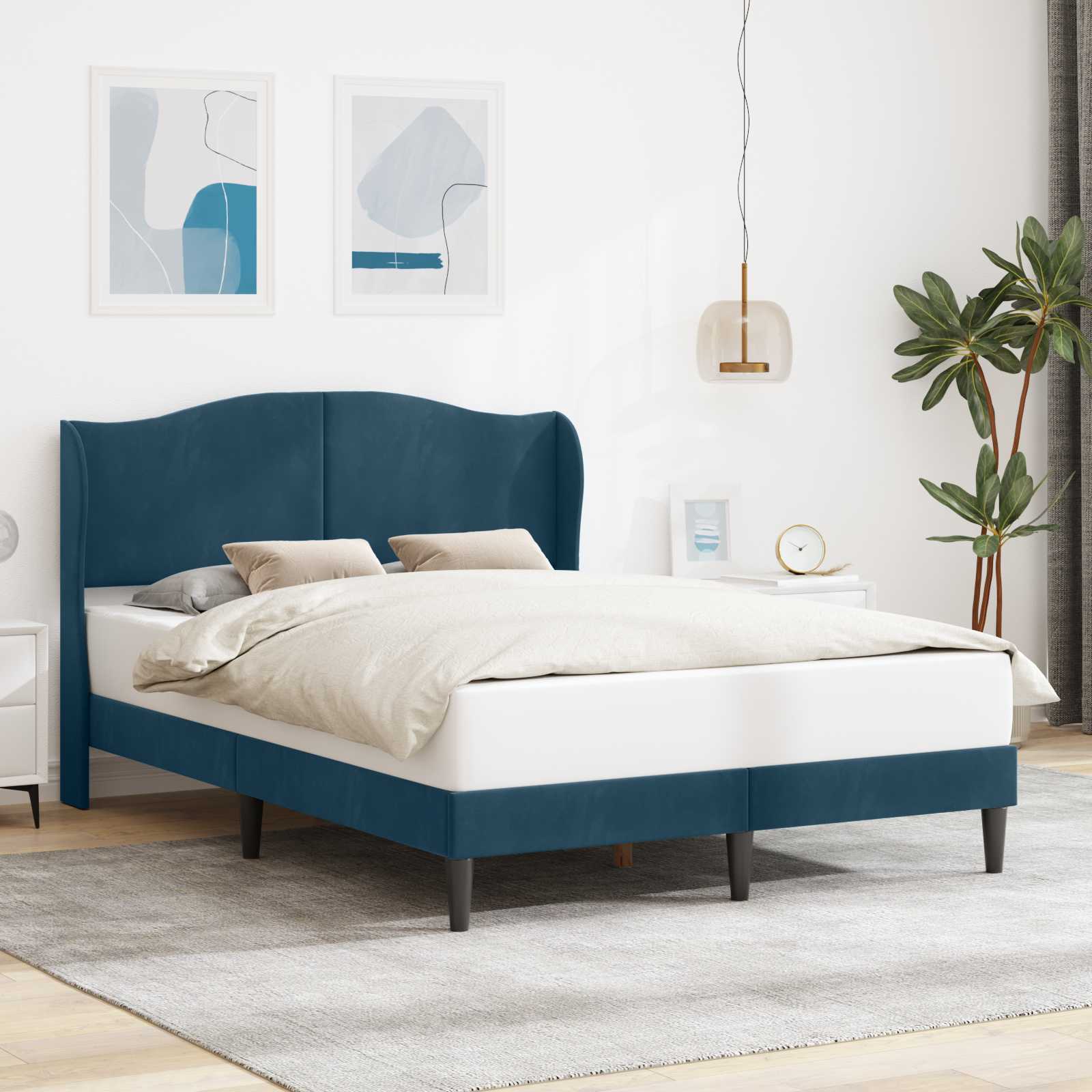 vidaXL Bedframe met hoofdeinde Lichtgrijs 80 x 200 cm Fluweel