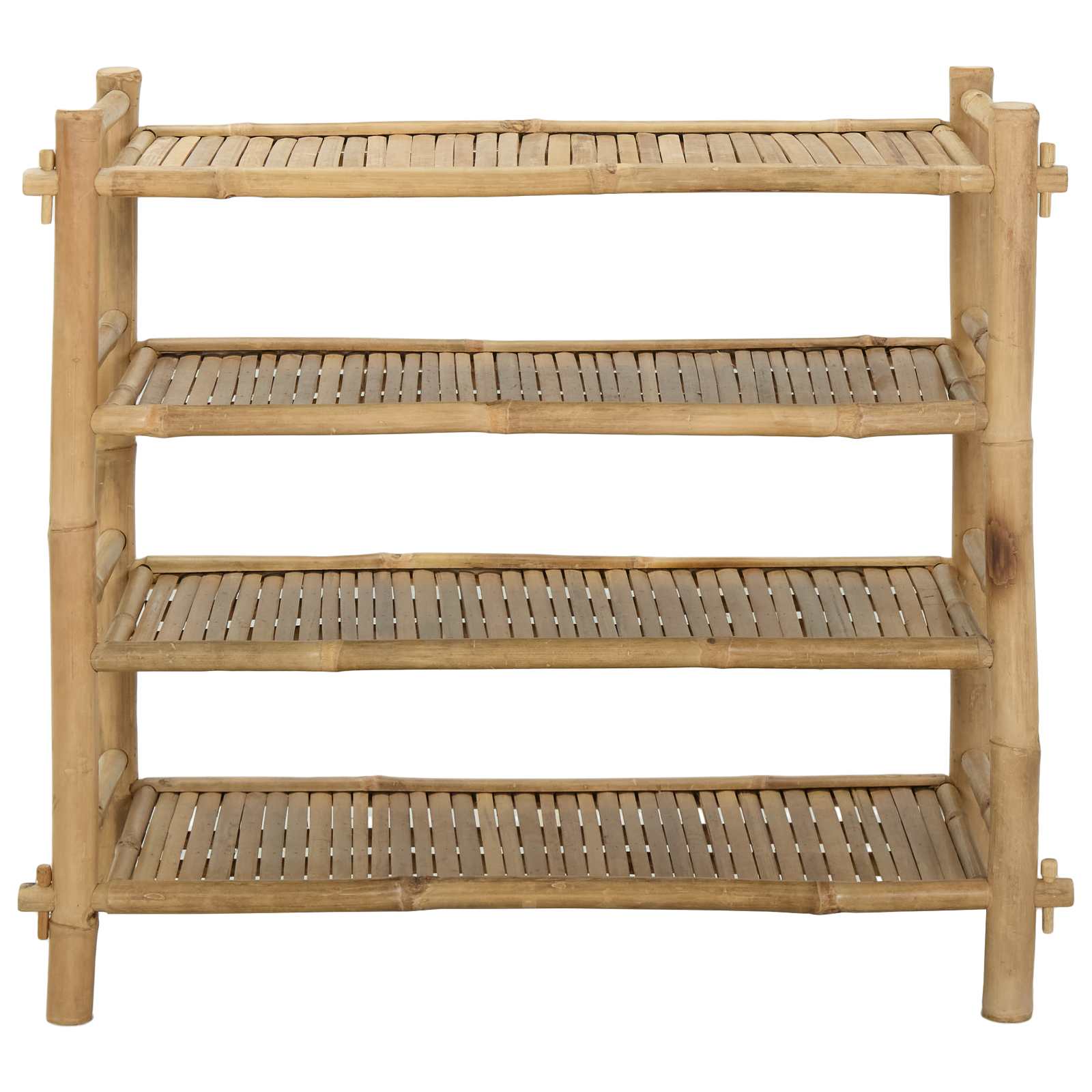 vidaXL Schoenenrek met plank Naturel 4-laags Bamboe