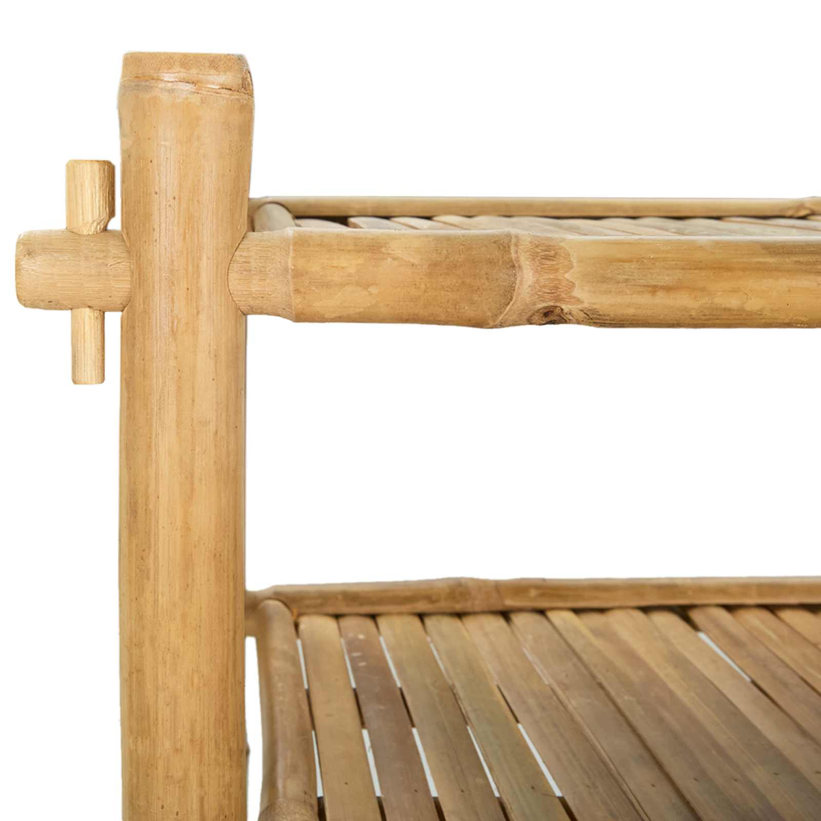vidaXL Schoenenrek met plank Naturel 4-laags Bamboe