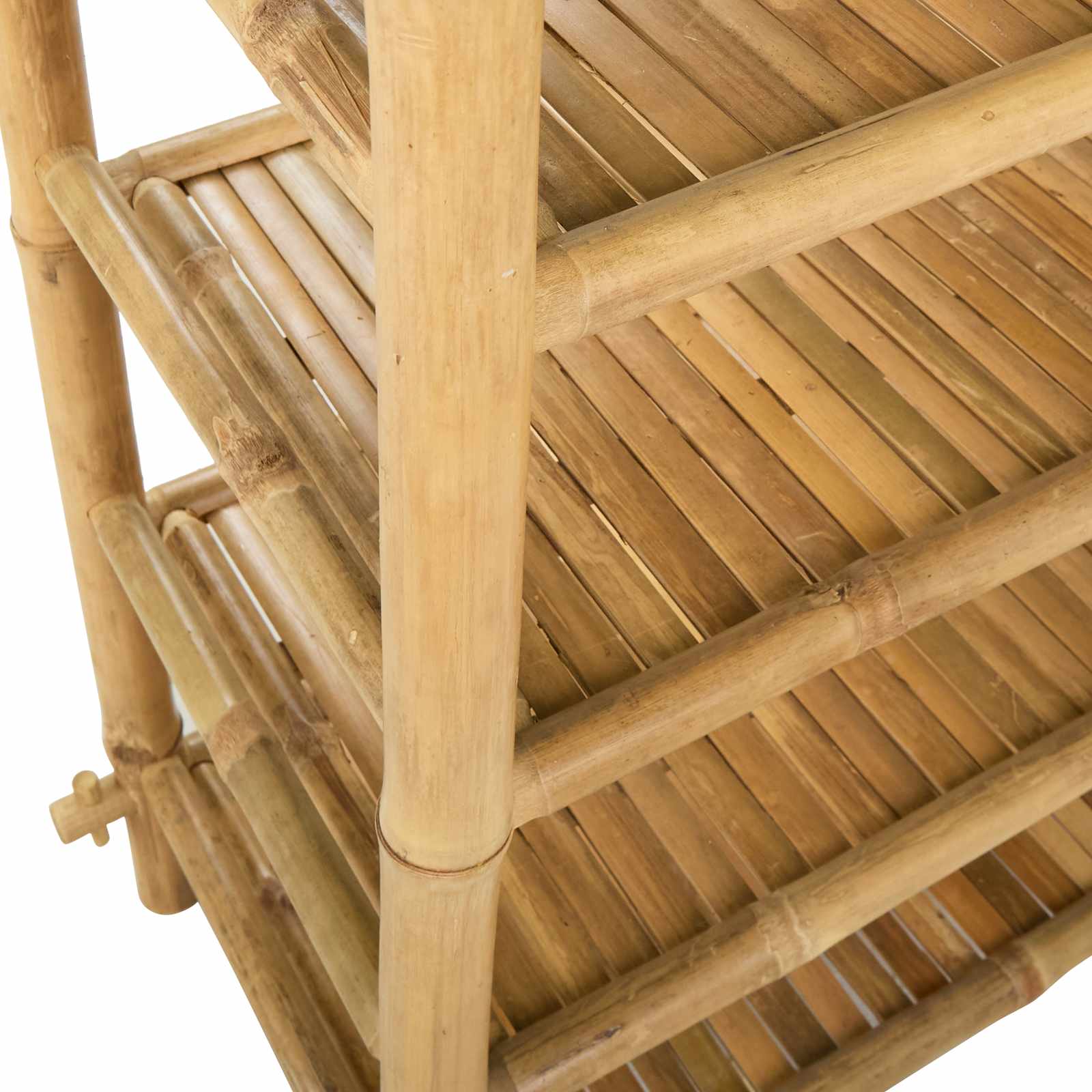 vidaXL Schoenenrek met plank Naturel 4-laags Bamboe