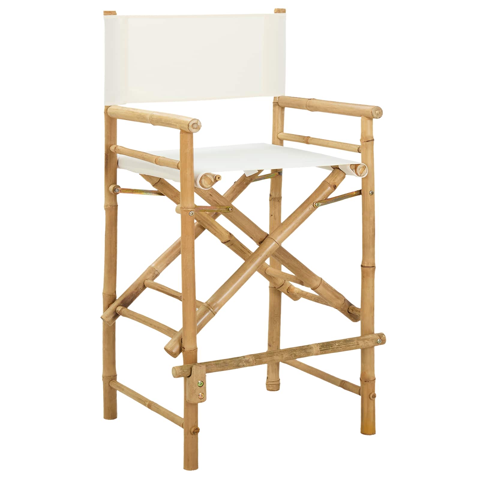 vidaXL Vouwbare Regisseursstoel 2 pcs Naturel 58 x 48 x 115 cm Bamboe