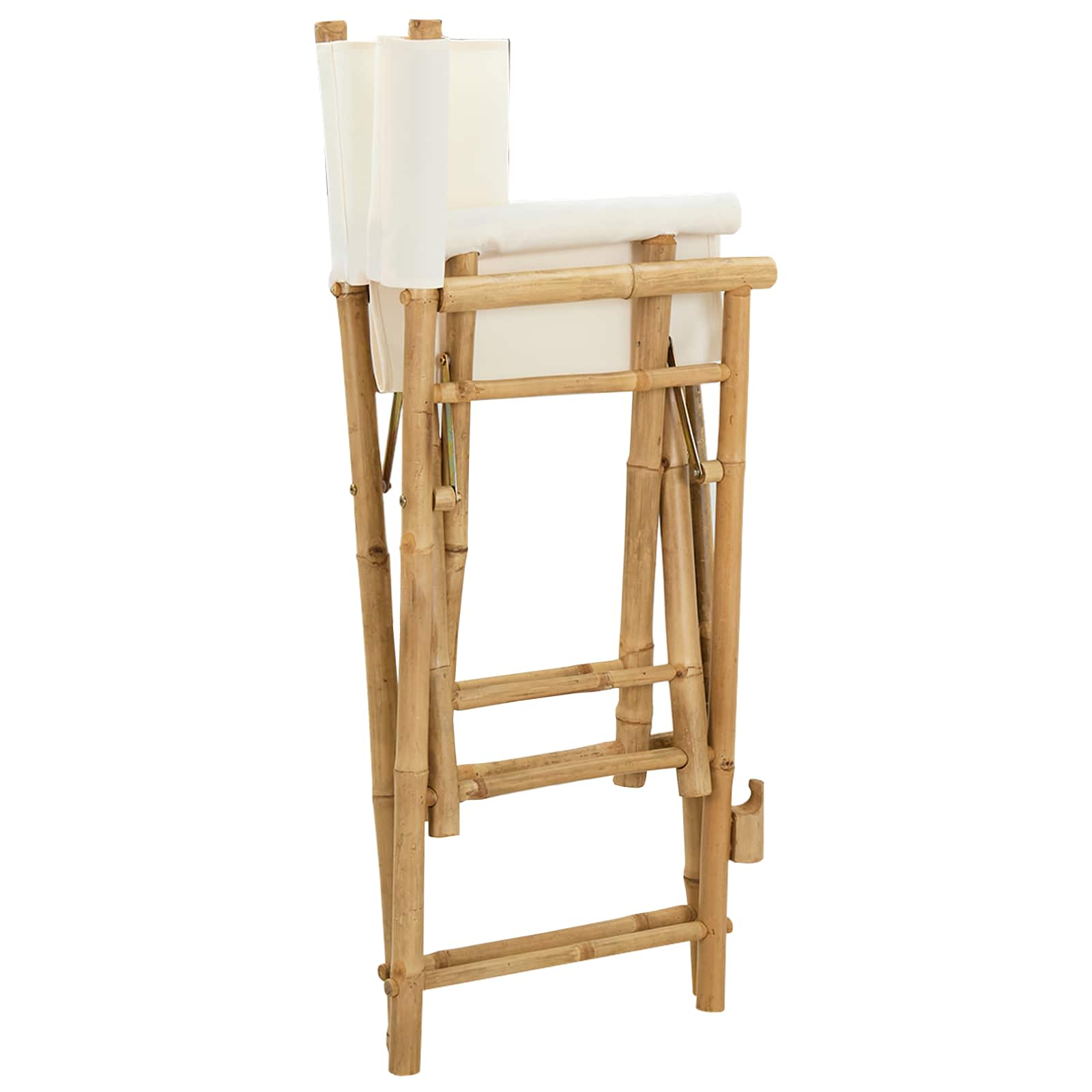 vidaXL Vouwbare Regisseursstoel 2 pcs Naturel 58 x 48 x 115 cm Bamboe