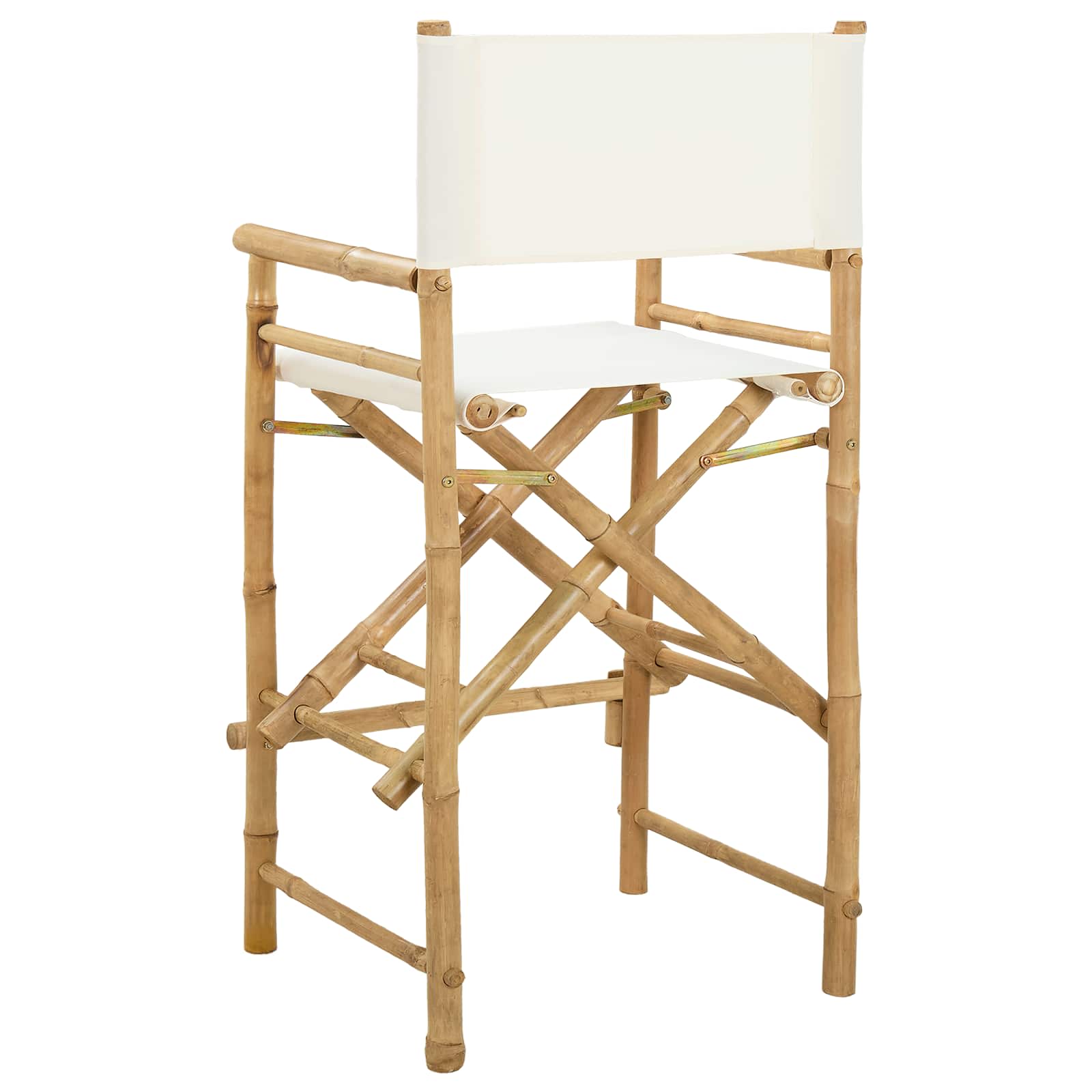 vidaXL Vouwbare Regisseursstoel 2 pcs Naturel 58 x 48 x 115 cm Bamboe