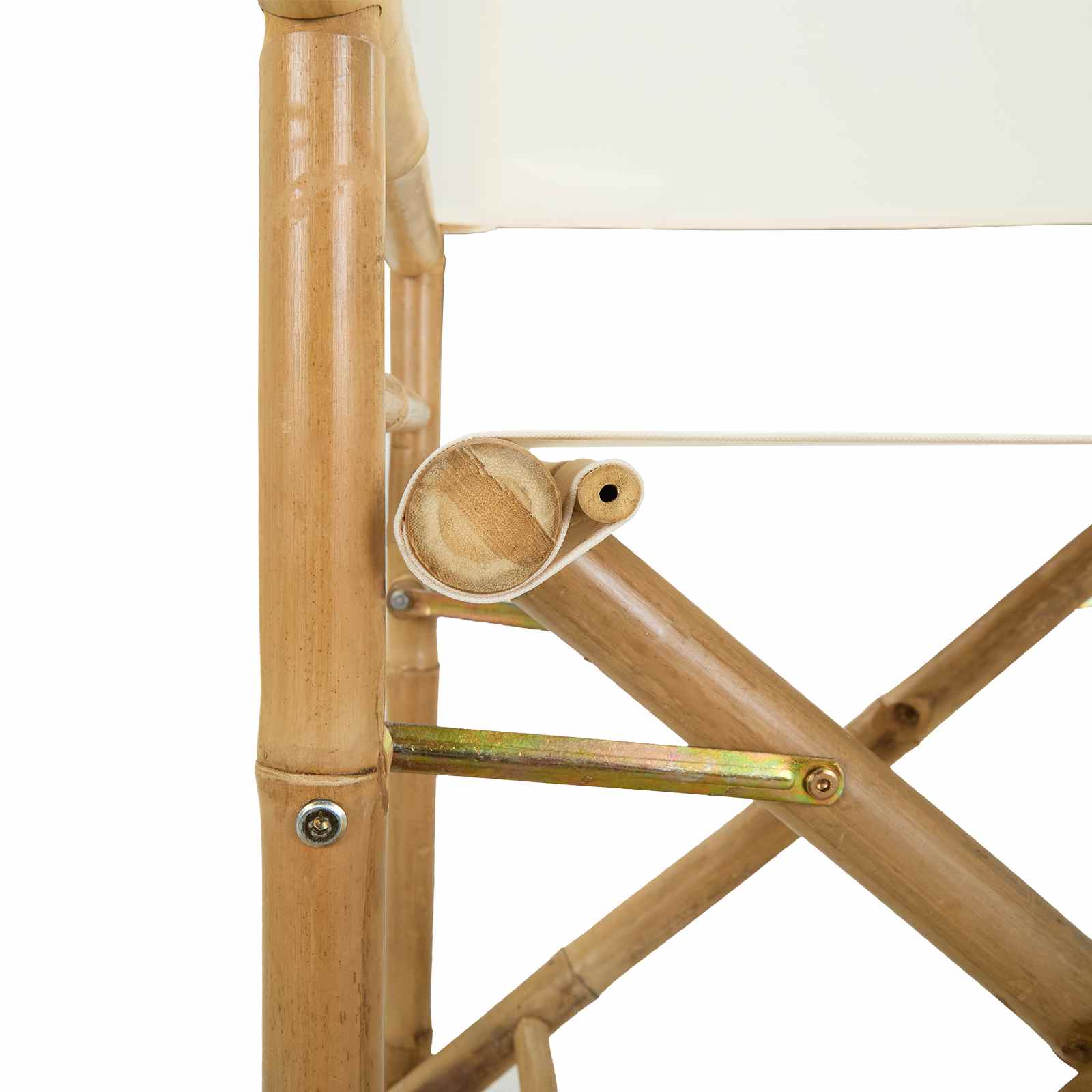 vidaXL Vouwbare Regisseursstoel 2 pcs Naturel 58 x 48 x 115 cm Bamboe