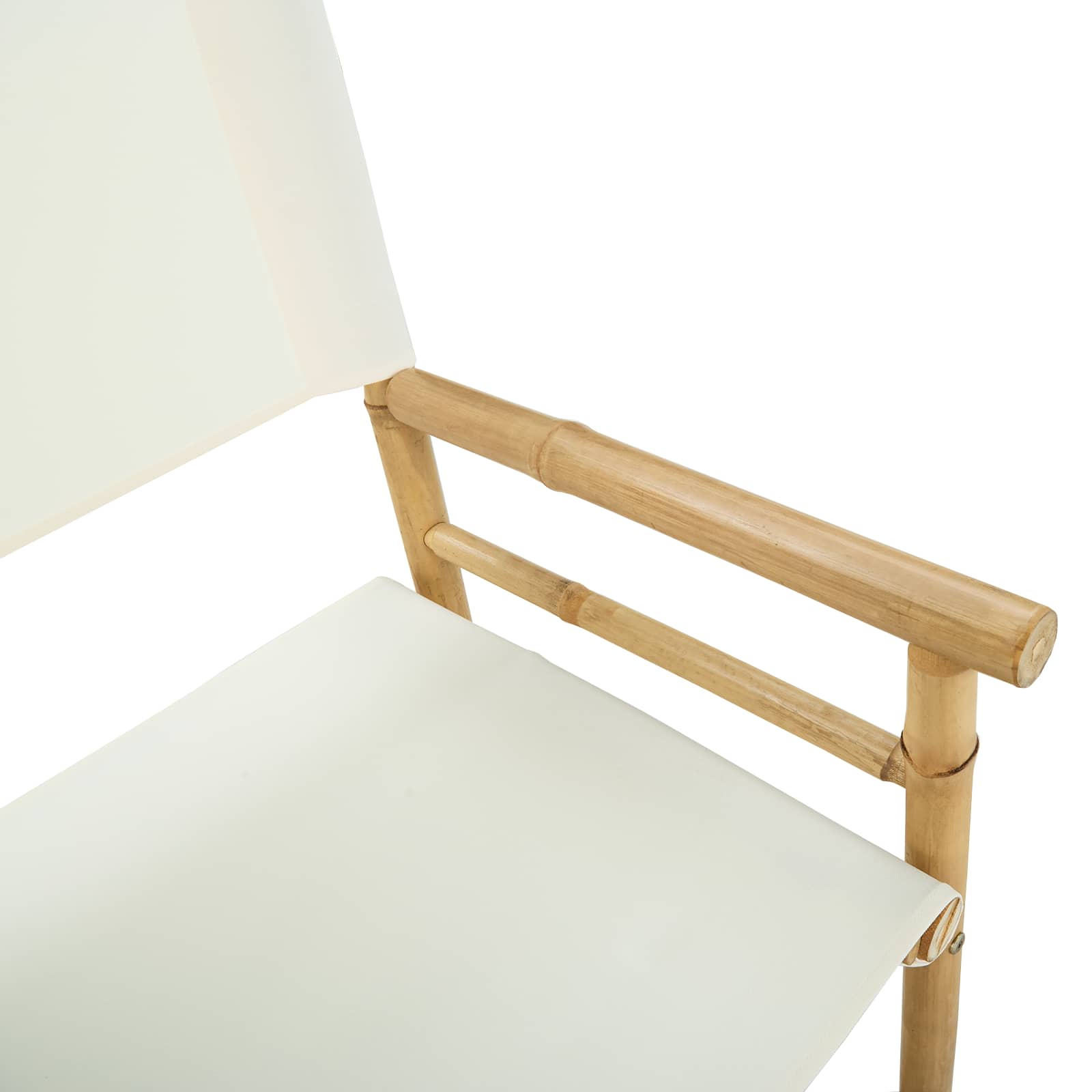 vidaXL Vouwbare Regisseursstoel 2 pcs Naturel 58 x 48 x 115 cm Bamboe