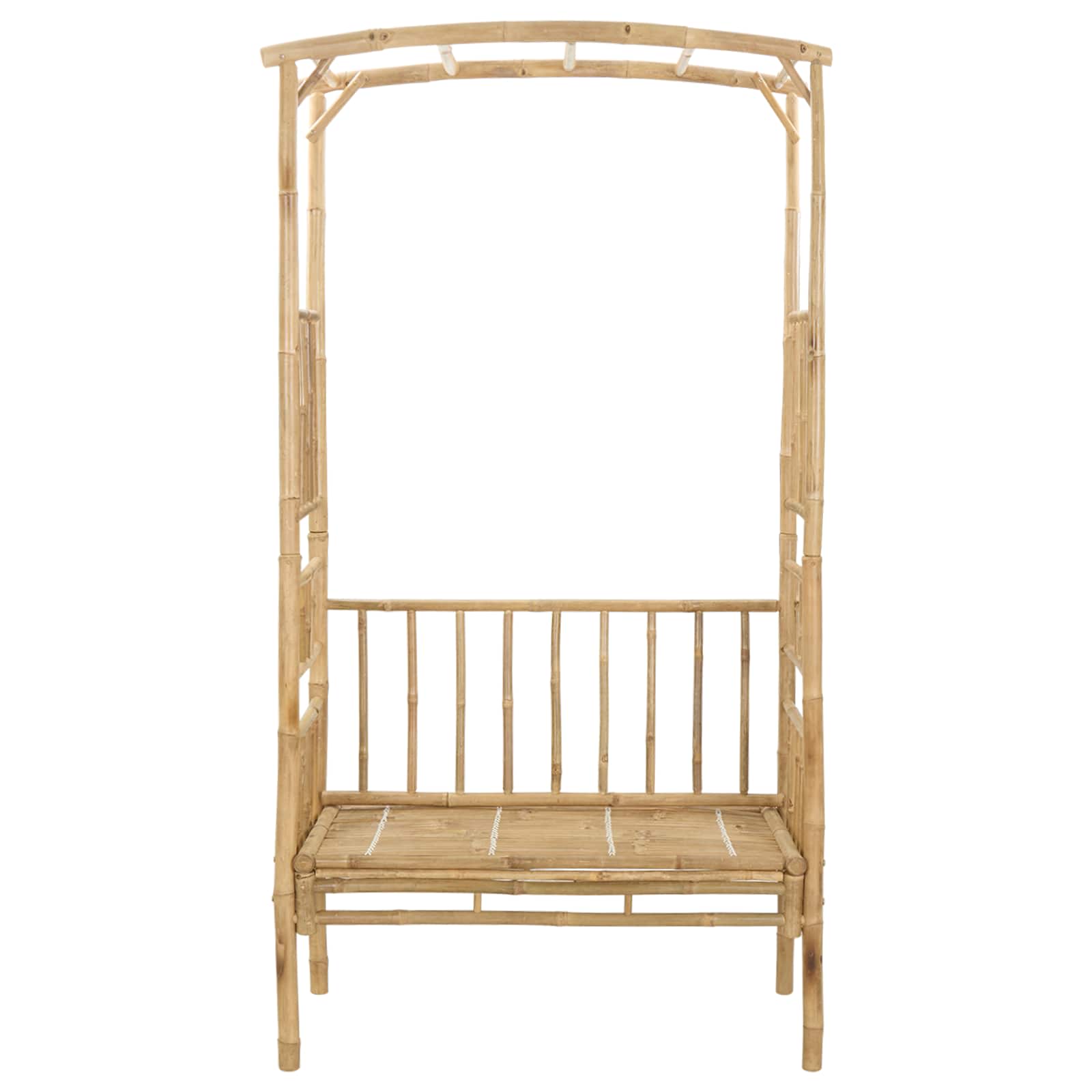 vidaXL Tuinboog met Bank Naturel 115 x 50 x 205 cm Bamboe