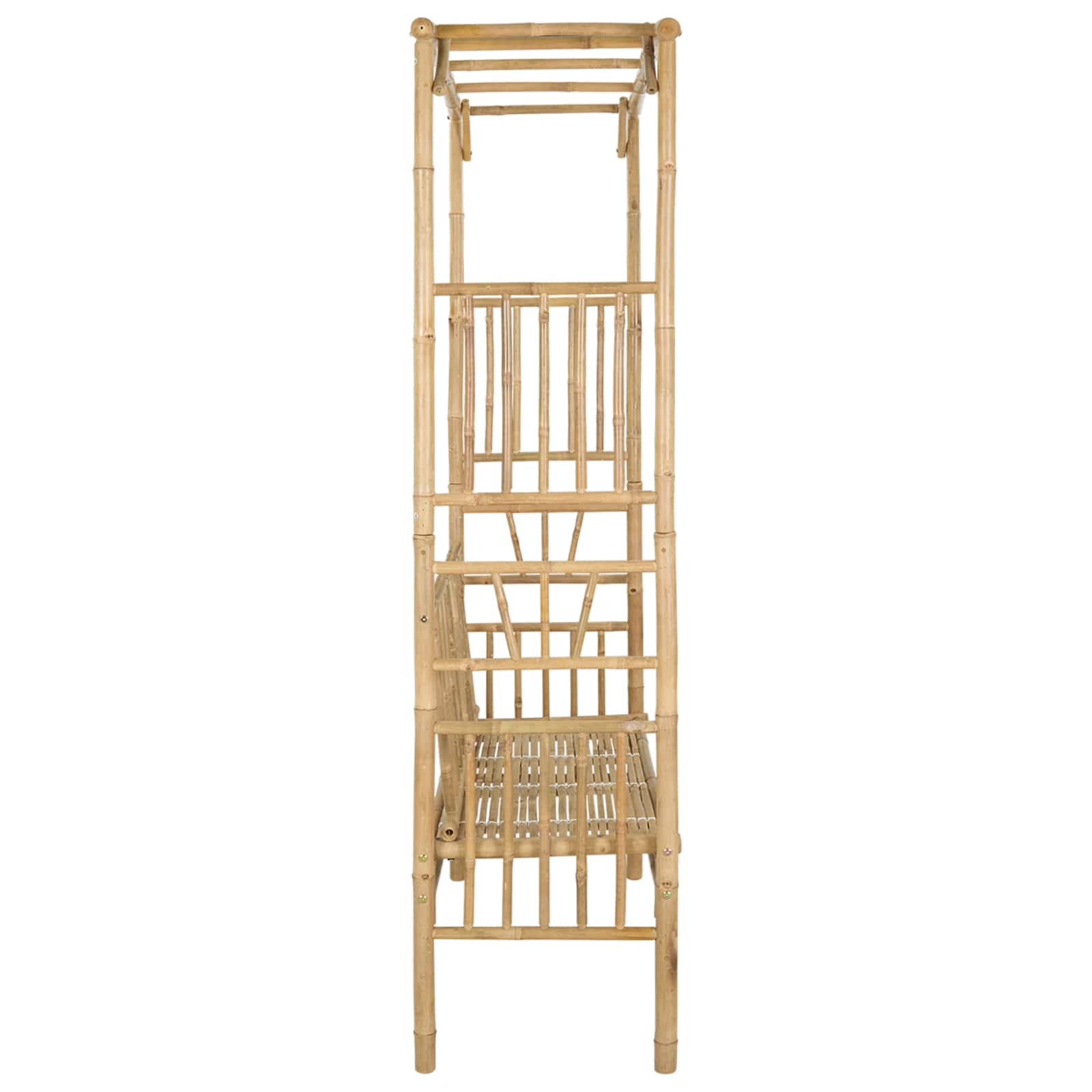 vidaXL Tuinboog met Bank Naturel 115 x 50 x 205 cm Bamboe
