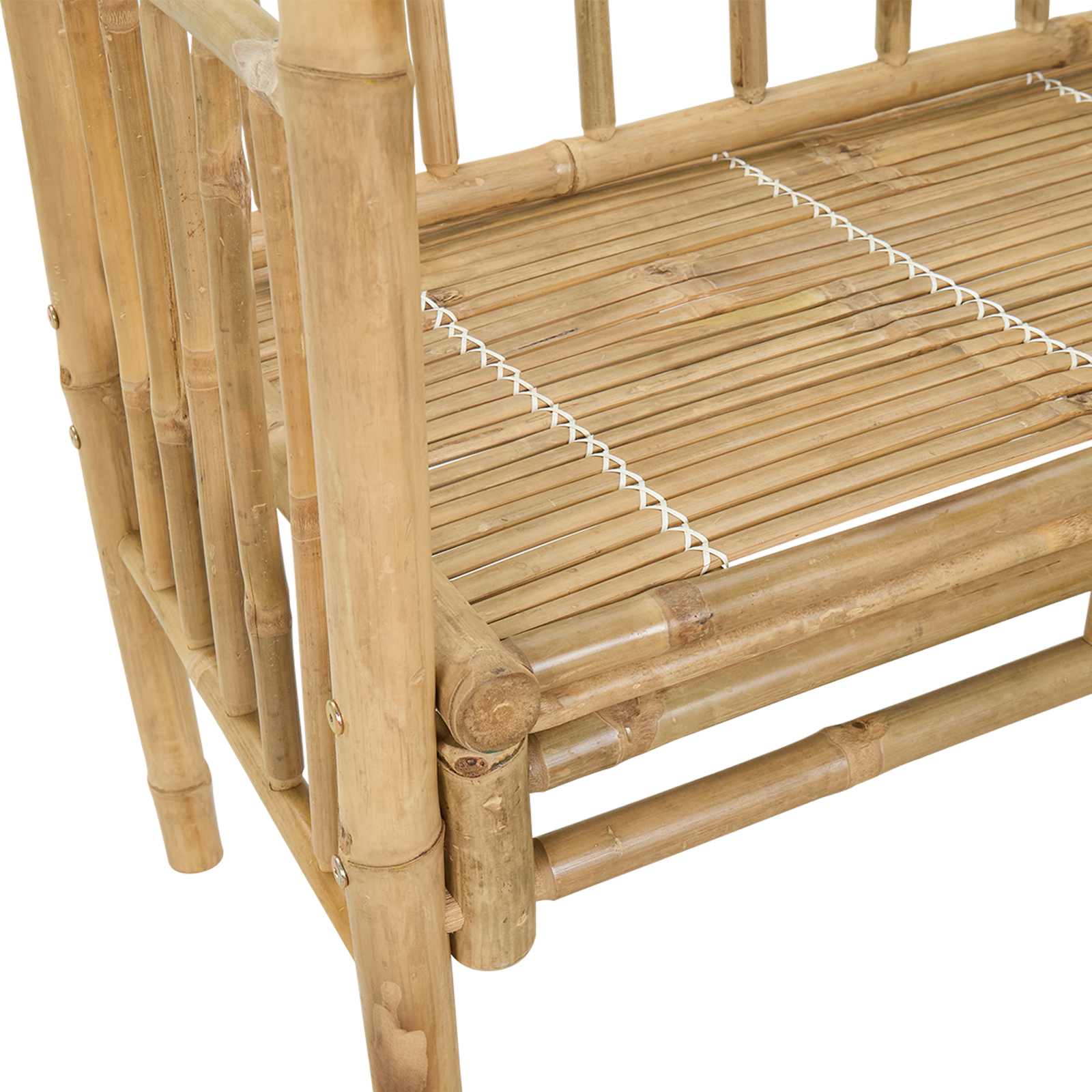 vidaXL Tuinboog met Bank Naturel 115 x 50 x 205 cm Bamboe