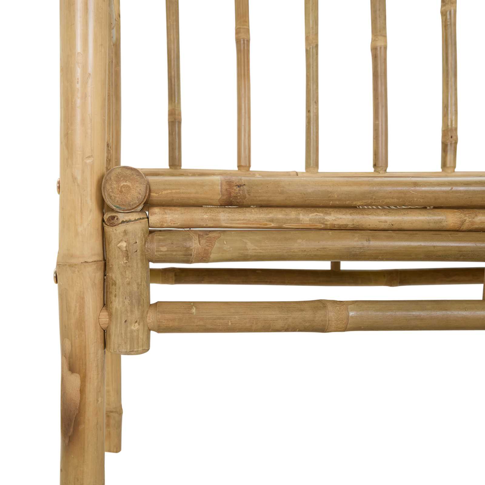vidaXL Tuinboog met Bank Naturel 115 x 50 x 205 cm Bamboe