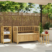 vidaXL Tuinkast Bank Naturel 110 x 47 x 80 cm Bamboe