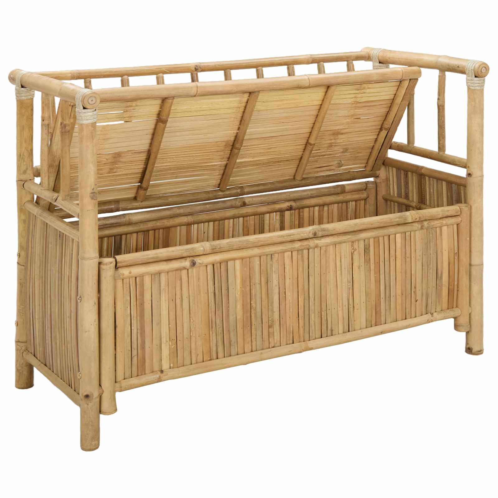 vidaXL Tuinkast Bank Naturel 110 x 47 x 80 cm Bamboe