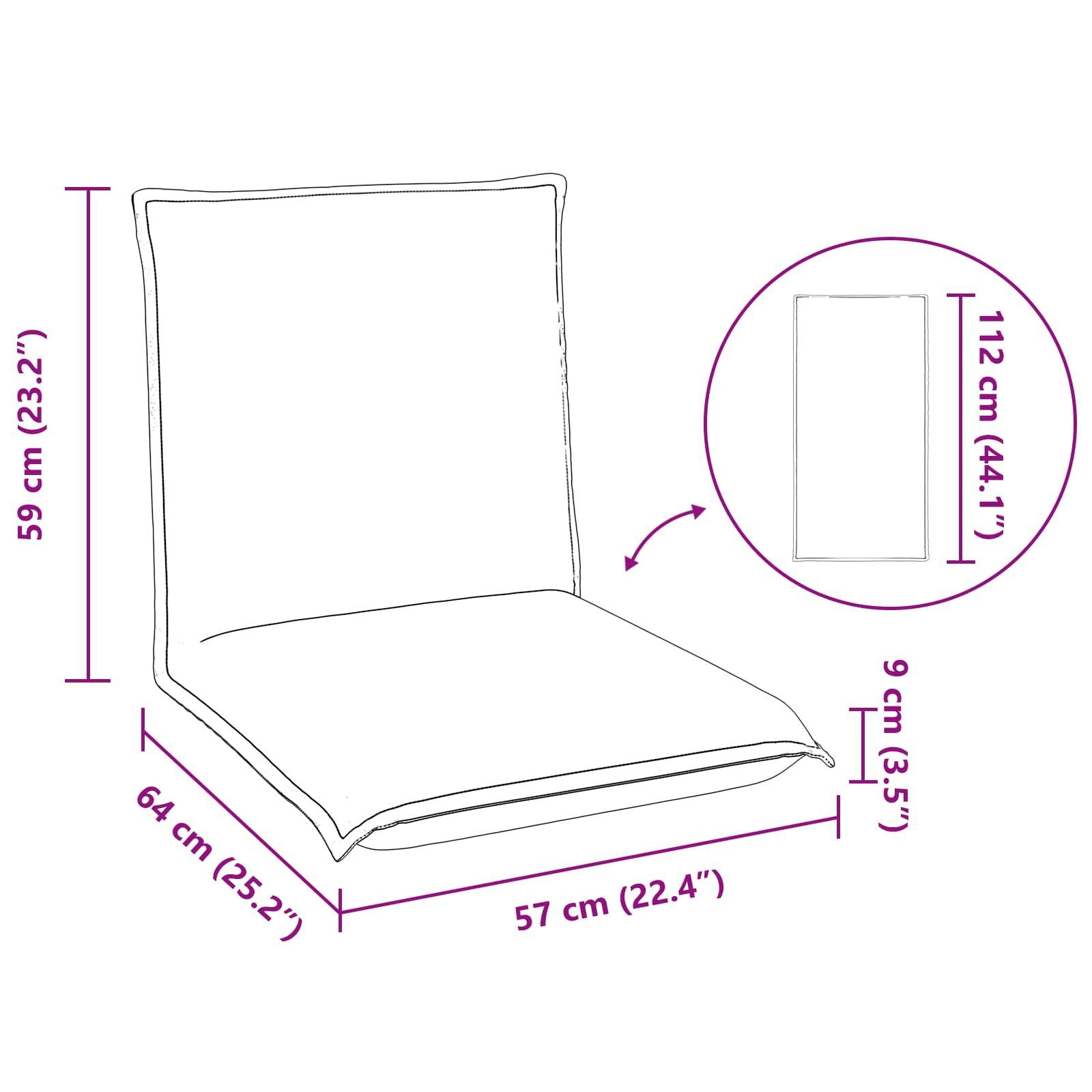 vidaXL Vloerstoel Lichtgrijs 54 x 64 x 59 cm Stof