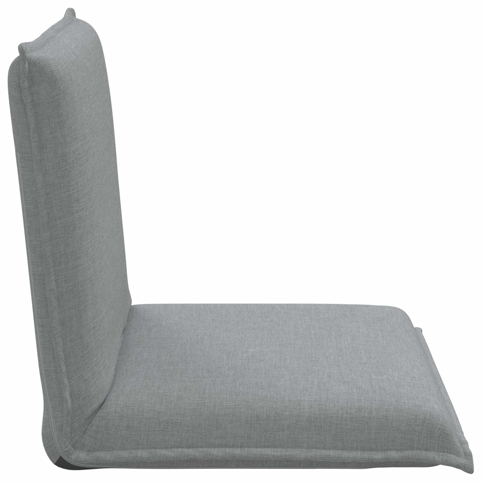 vidaXL Vloerstoel Lichtgrijs 54 x 64 x 59 cm Stof