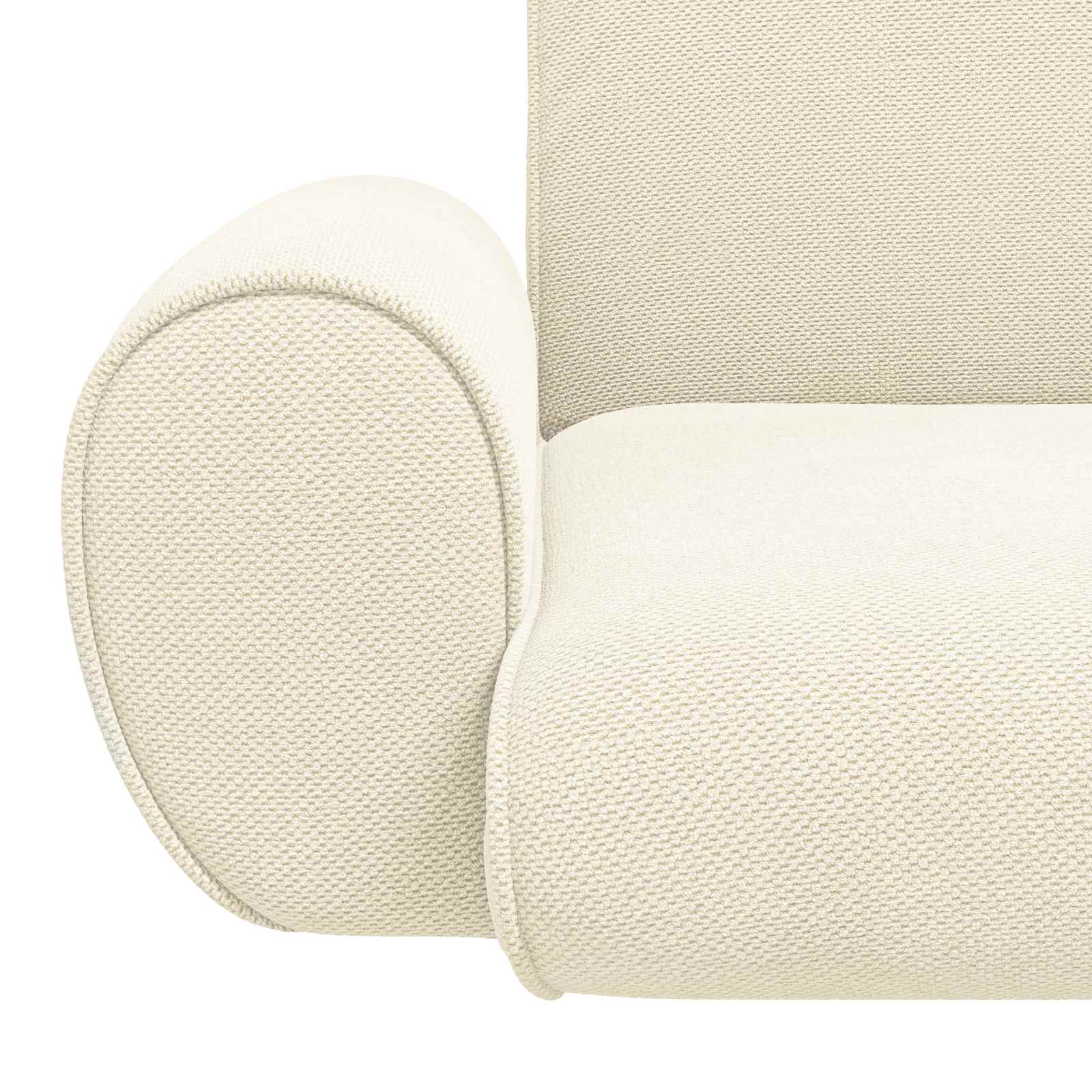 vidaXL Vloerstoel Crème 68 x 51 x 56 cm Grove Fluweel