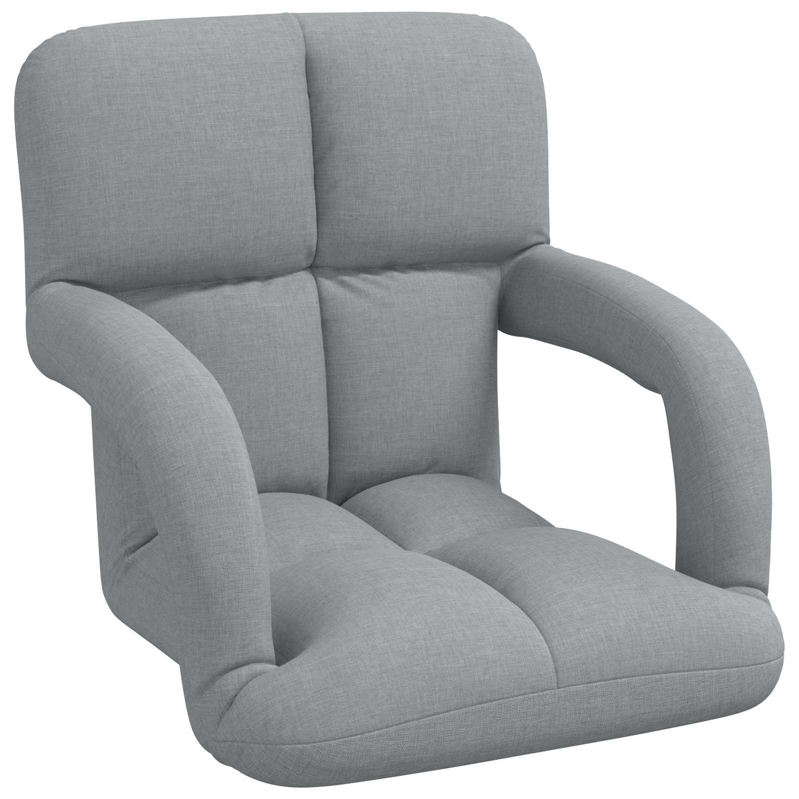 vidaXL Verstelbare vlo stoelen Lichtgrijs 58 x 62 x 58 cm Stof
