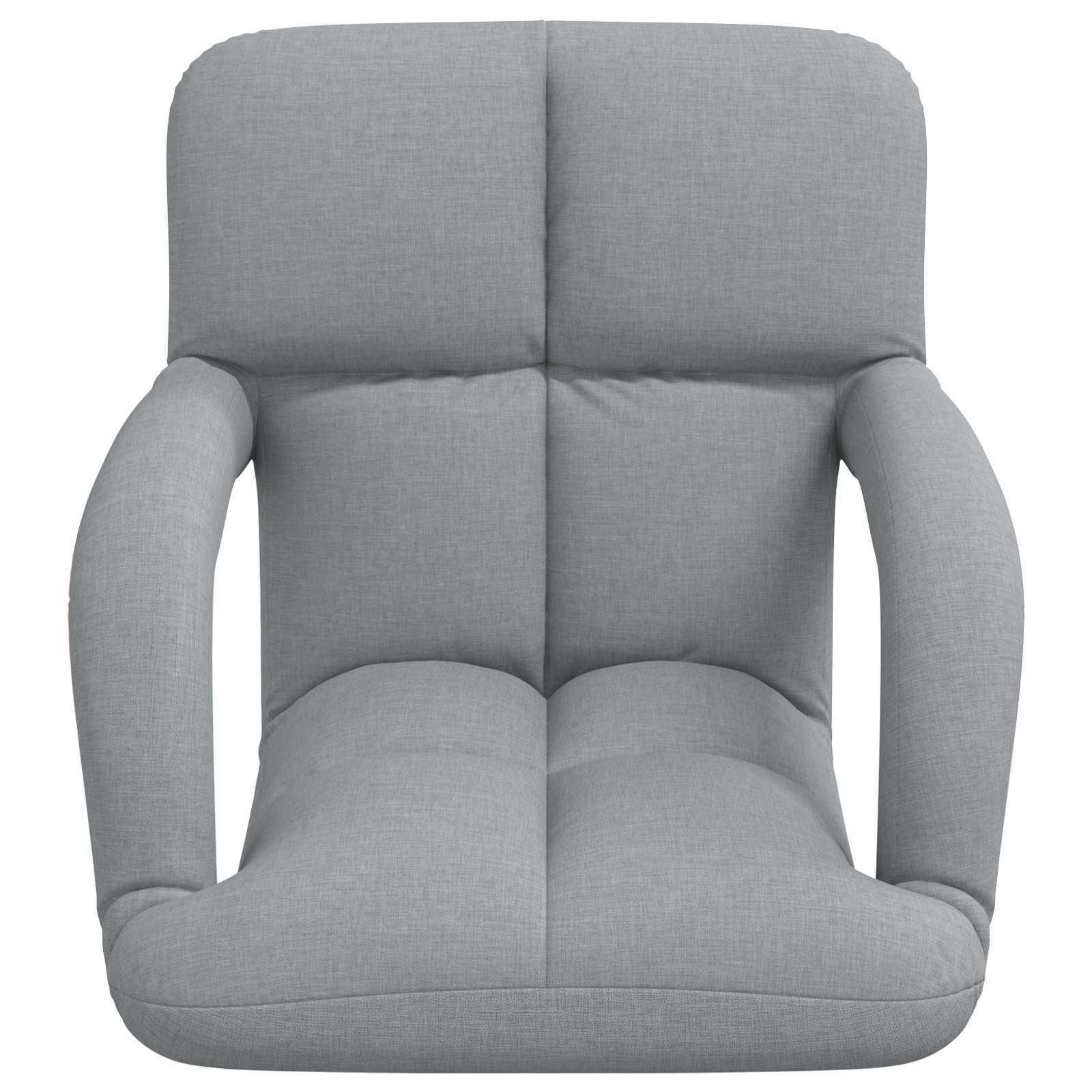vidaXL Verstelbare vlo stoelen Lichtgrijs 58 x 62 x 58 cm Stof