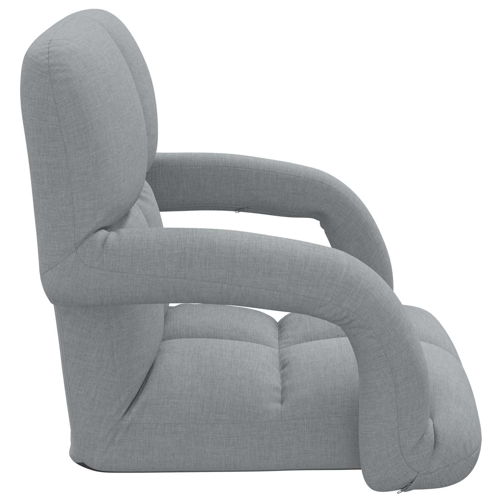 vidaXL Verstelbare vlo stoelen Lichtgrijs 58 x 62 x 58 cm Stof