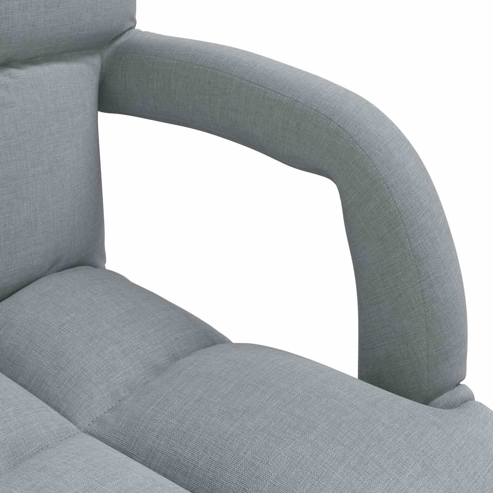 vidaXL Verstelbare vlo stoelen Lichtgrijs 58 x 62 x 58 cm Stof