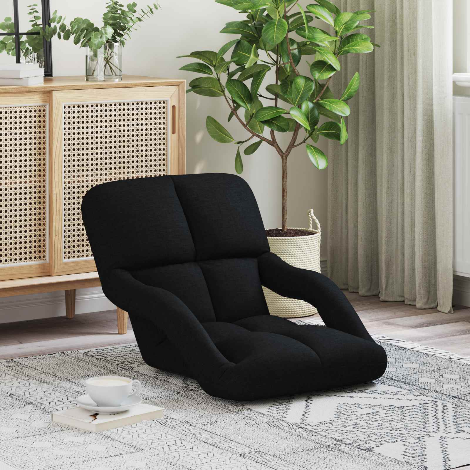 vidaXL Verstelbare vlo stoelen Lichtgrijs 58 x 62 x 58 cm Stof