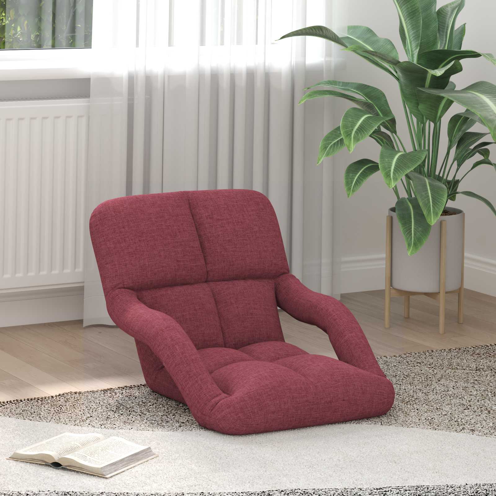vidaXL Verstelbare vlo stoelen Lichtgrijs 58 x 62 x 58 cm Stof