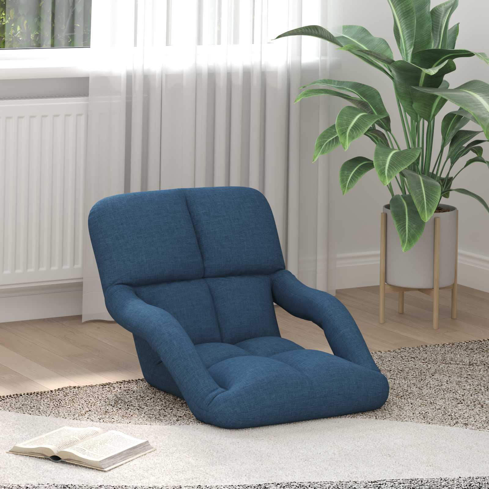 vidaXL Verstelbare vlo stoelen Lichtgrijs 58 x 62 x 58 cm Stof