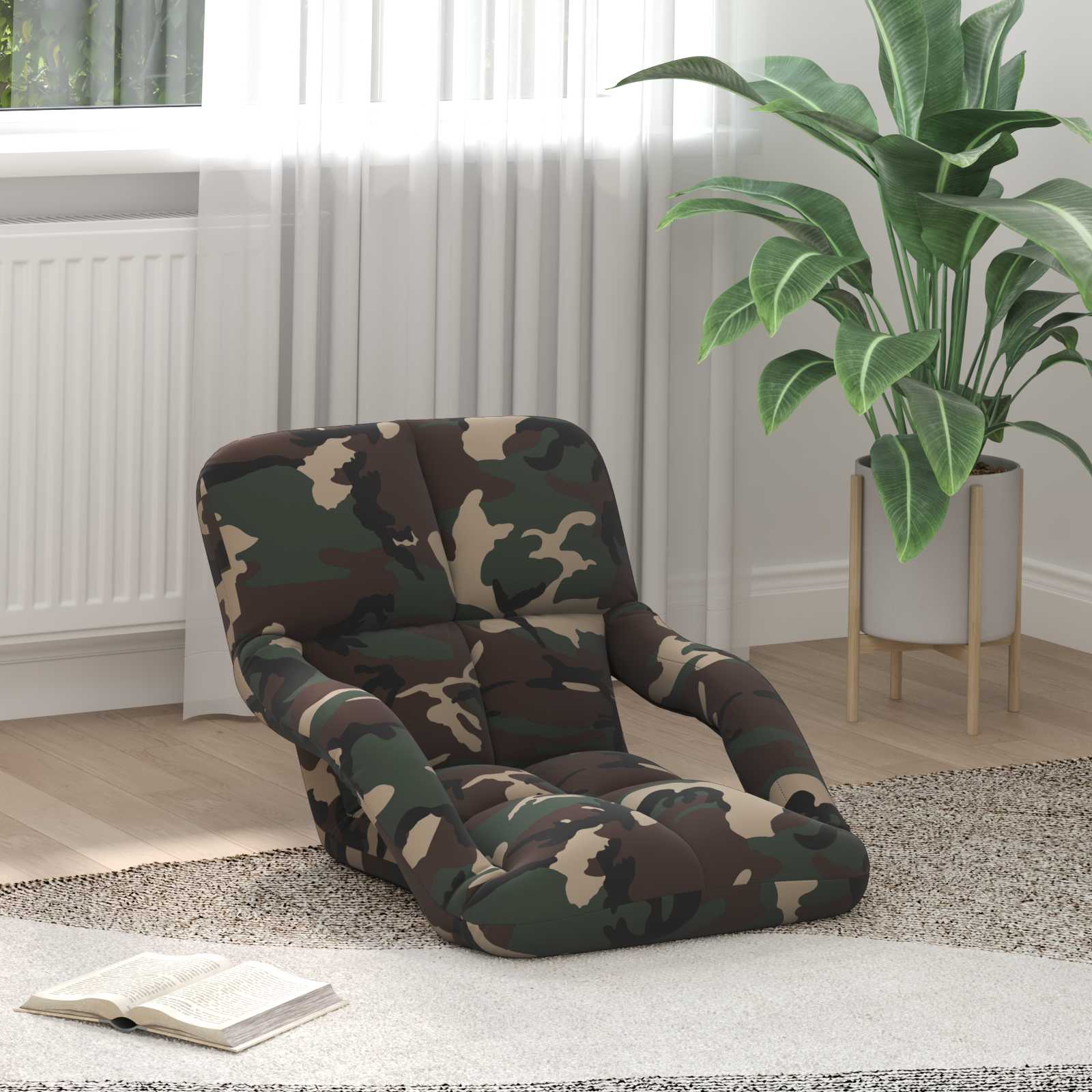 vidaXL Verstelbare vlo stoelen Lichtgrijs 58 x 62 x 58 cm Stof