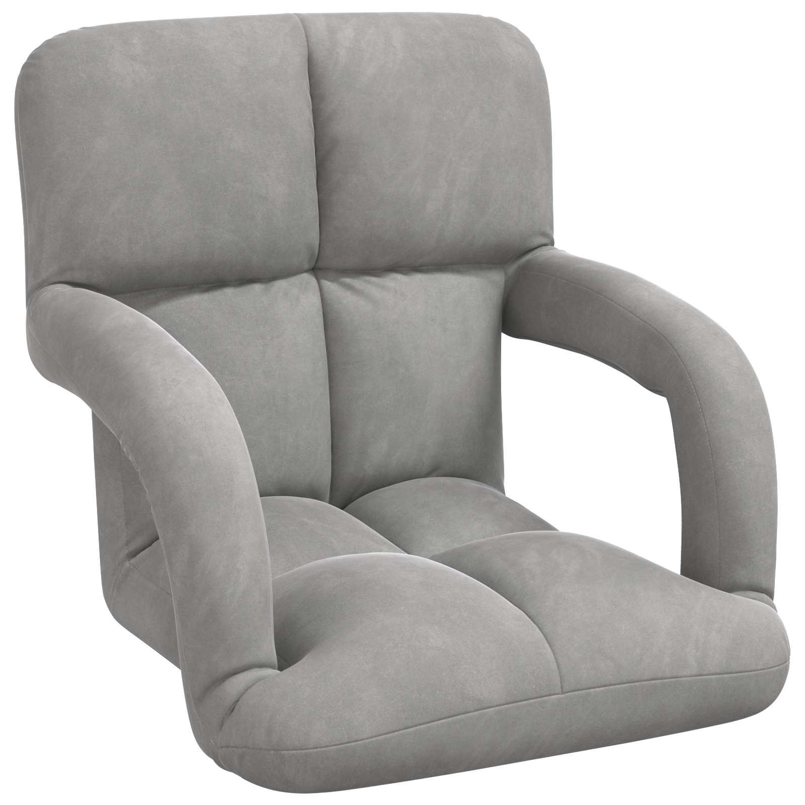 vidaXL Vloerstoel Lichtgrijs 58 x 62 x 58 cm Fluweel