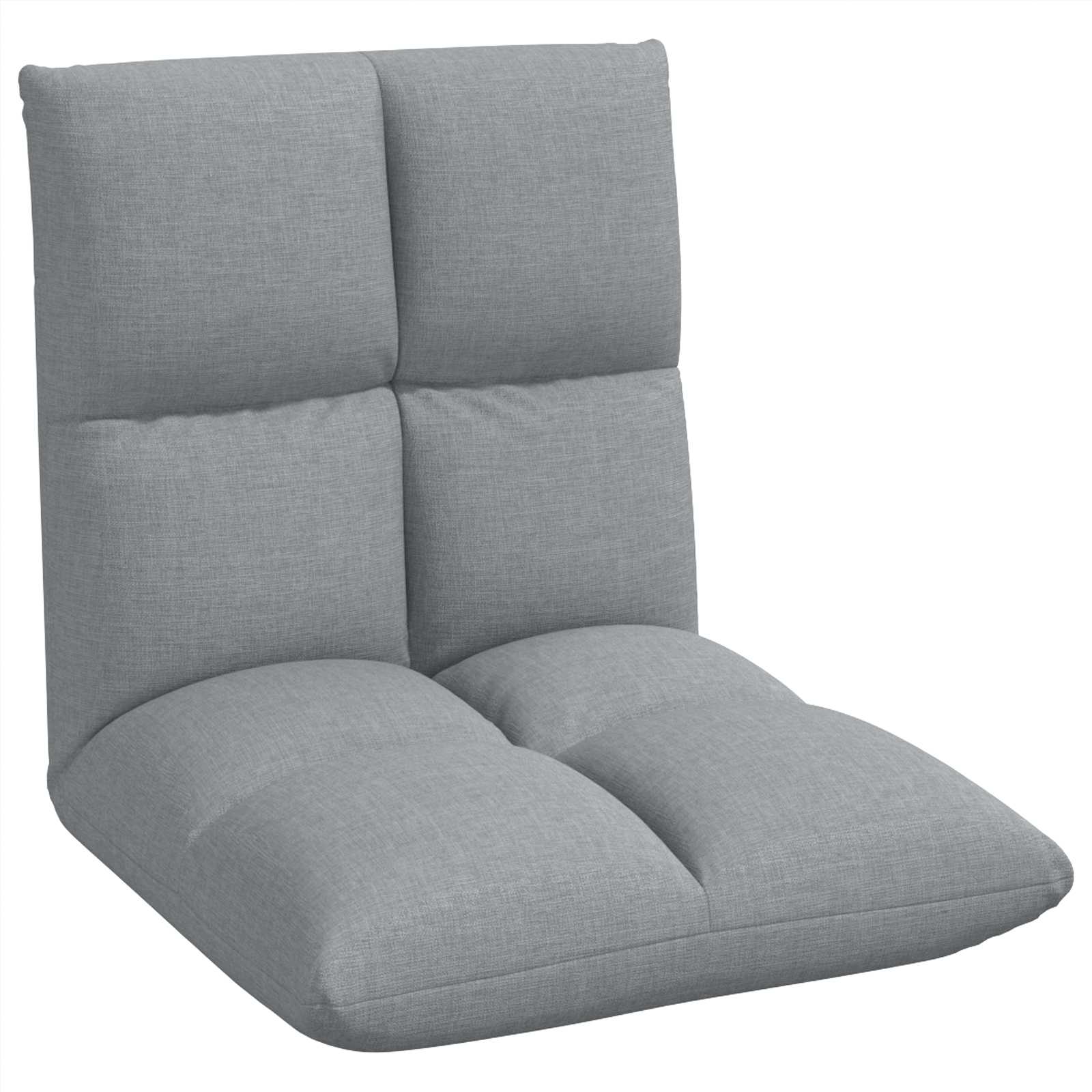 vidaXL Vloerstoel Lichtgrijs 50 x 61 x 57 cm Stof