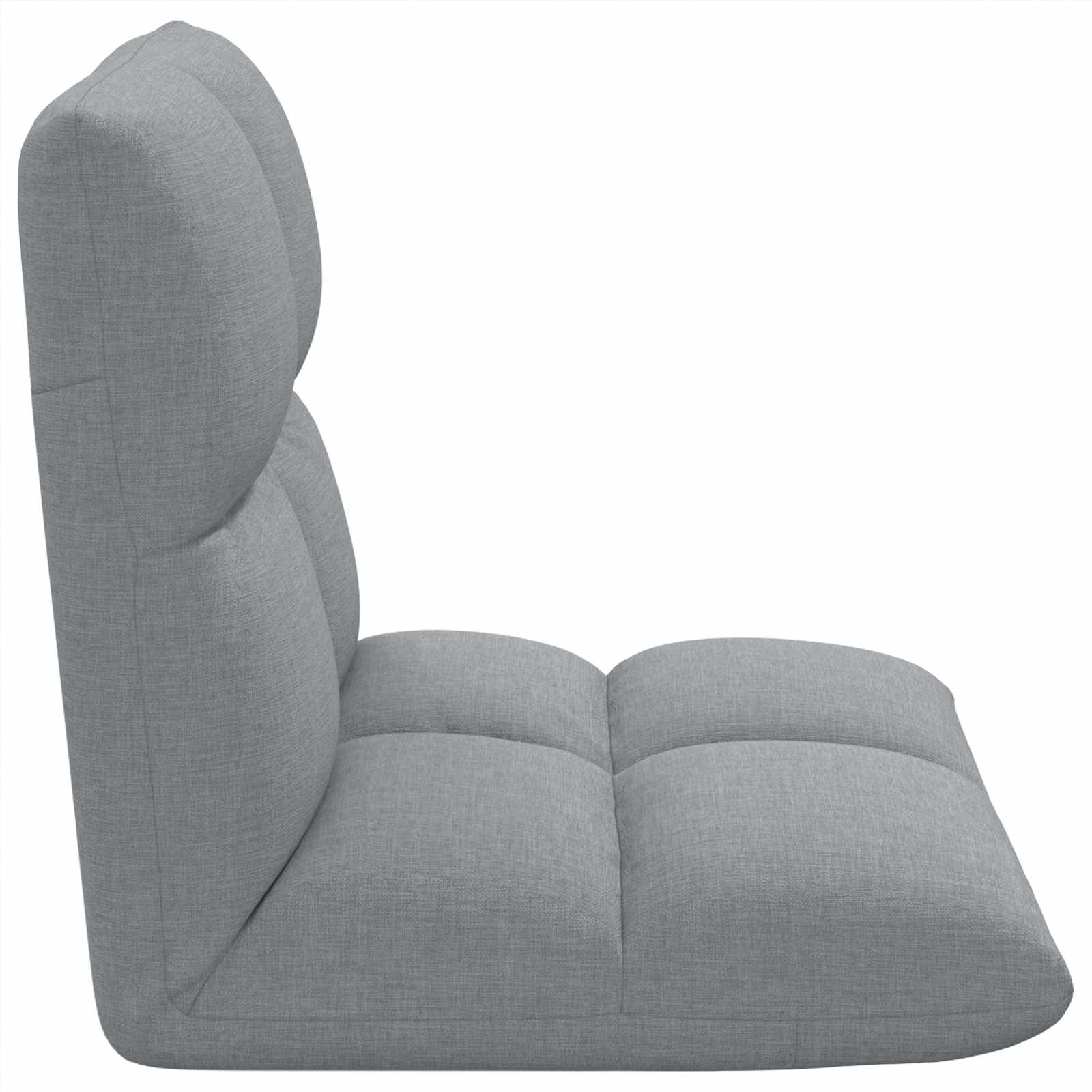 vidaXL Vloerstoel Lichtgrijs 50 x 61 x 57 cm Stof