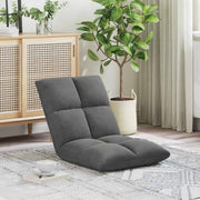 vidaXL Vloerstoel Donkergrijs 50 x 61 x 57 cm Fluweel