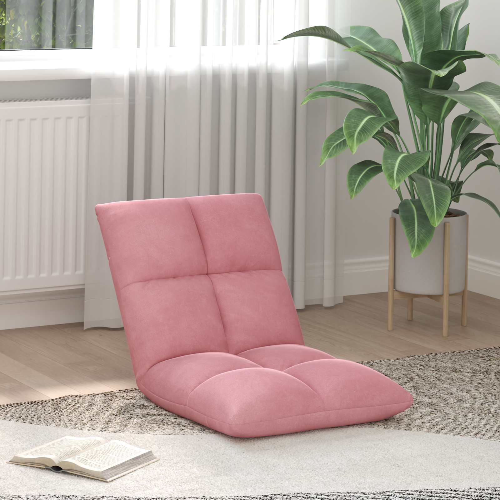 vidaXL Vloerstoel Donkergrijs 50 x 61 x 57 cm Fluweel