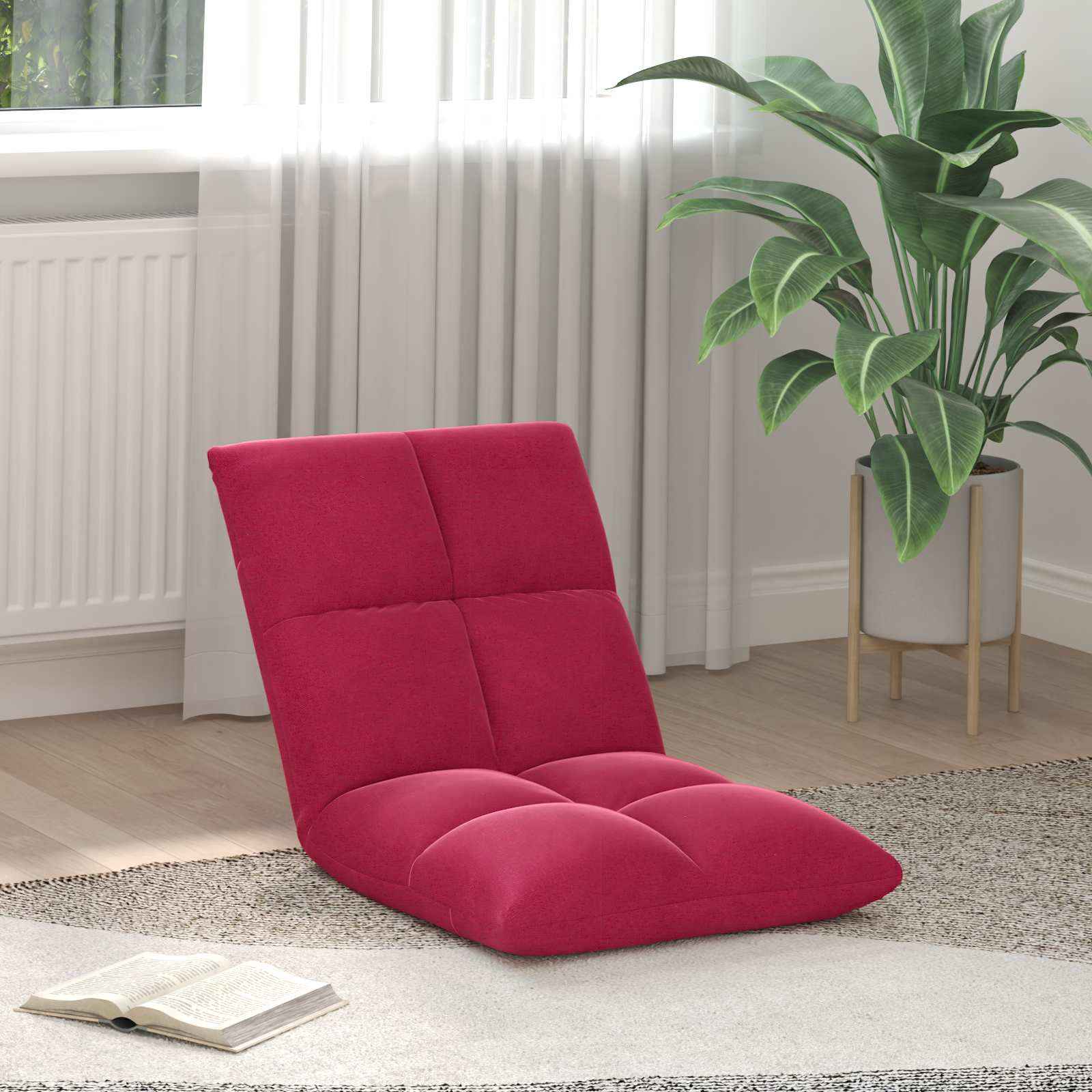 vidaXL Vloerstoel Donkergrijs 50 x 61 x 57 cm Fluweel
