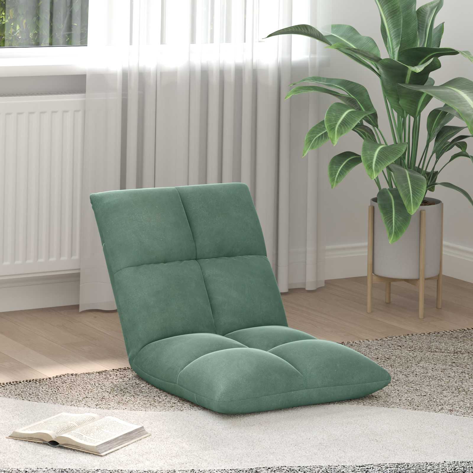 vidaXL Vloerstoel Donkergrijs 50 x 61 x 57 cm Fluweel