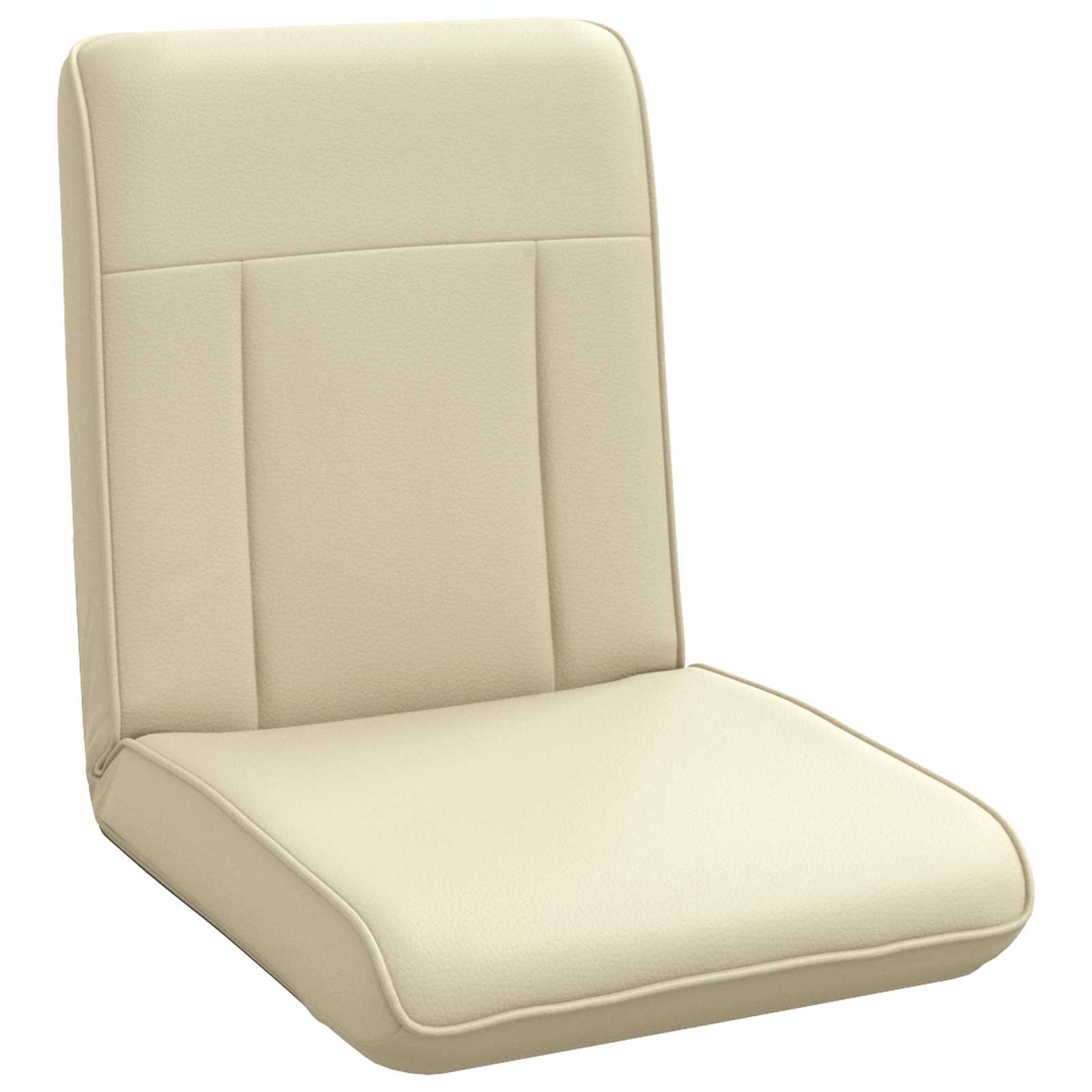 vidaXL Vloerstoel Crème 50 x 73 x 60 cm Nep Leer