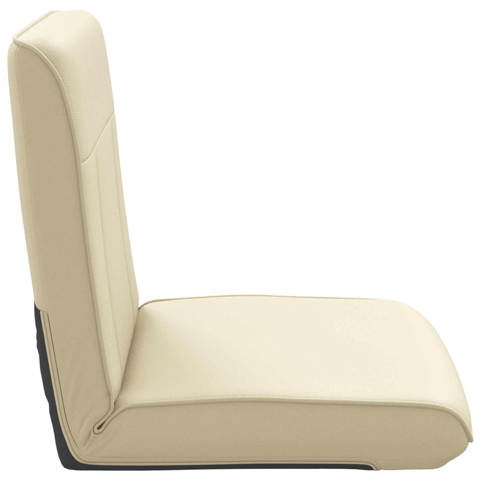vidaXL Vloerstoel Crème 50 x 73 x 60 cm Nep Leer