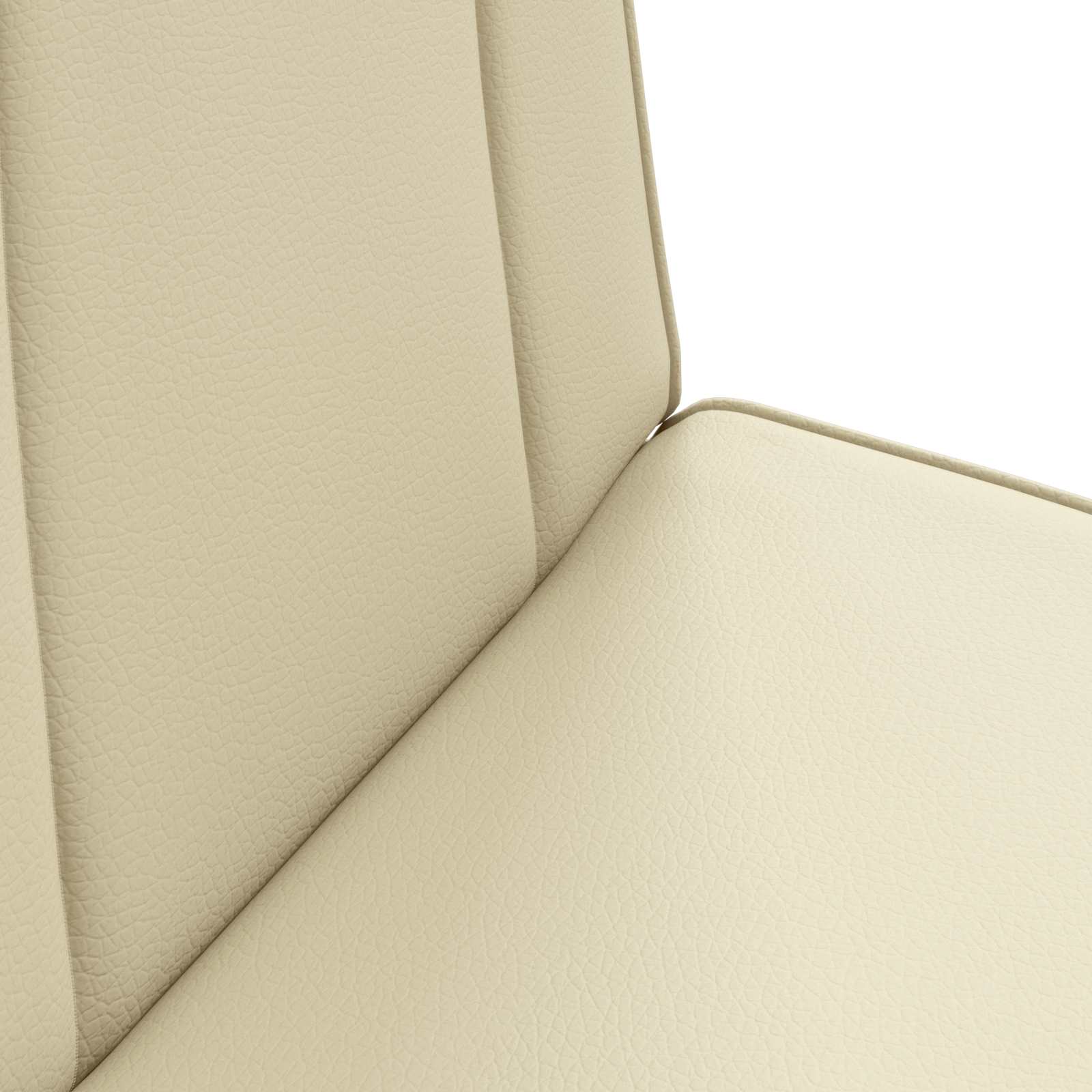 vidaXL Vloerstoel Crème 50 x 73 x 60 cm Nep Leer