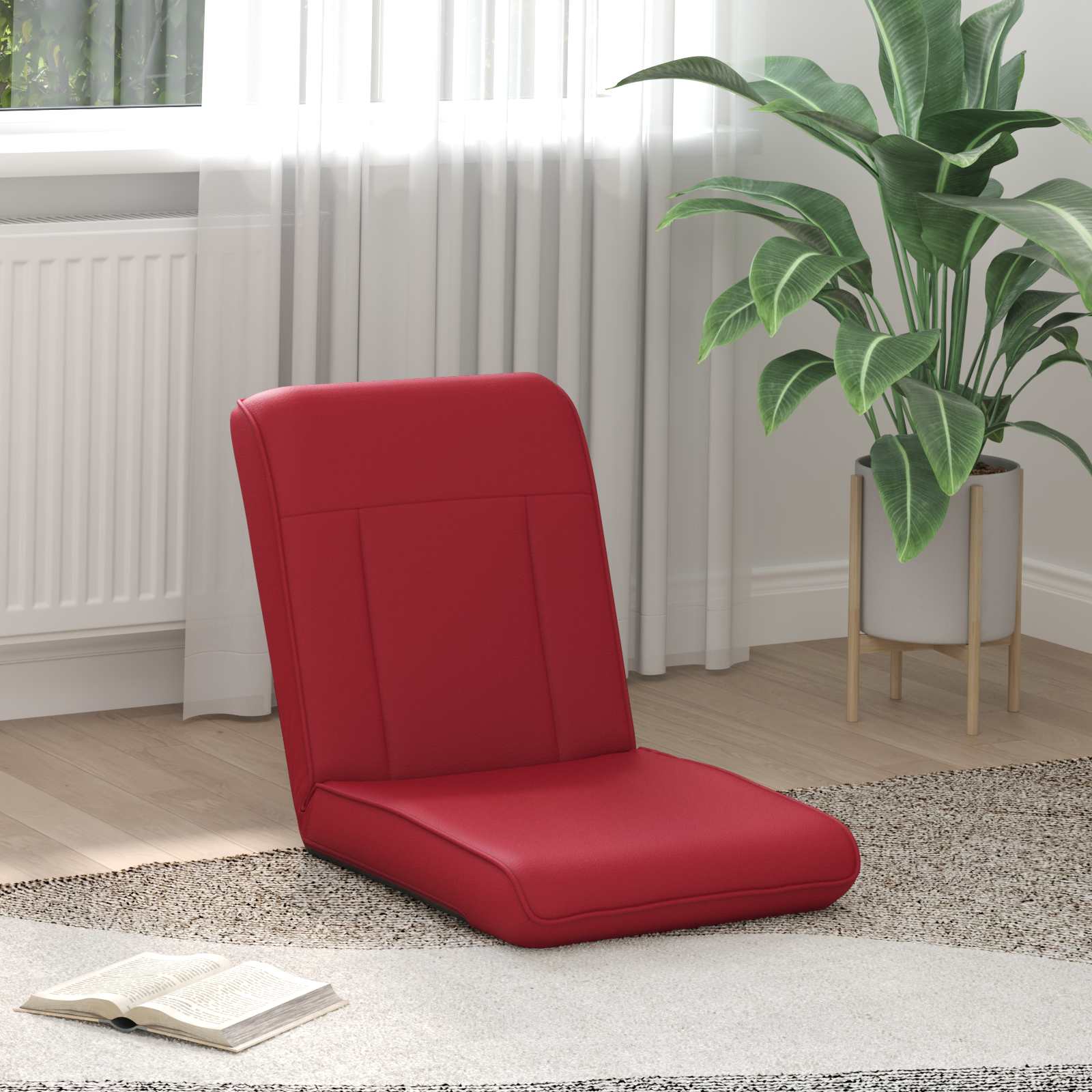 vidaXL Vloerstoel Crème 50 x 73 x 60 cm Nep Leer