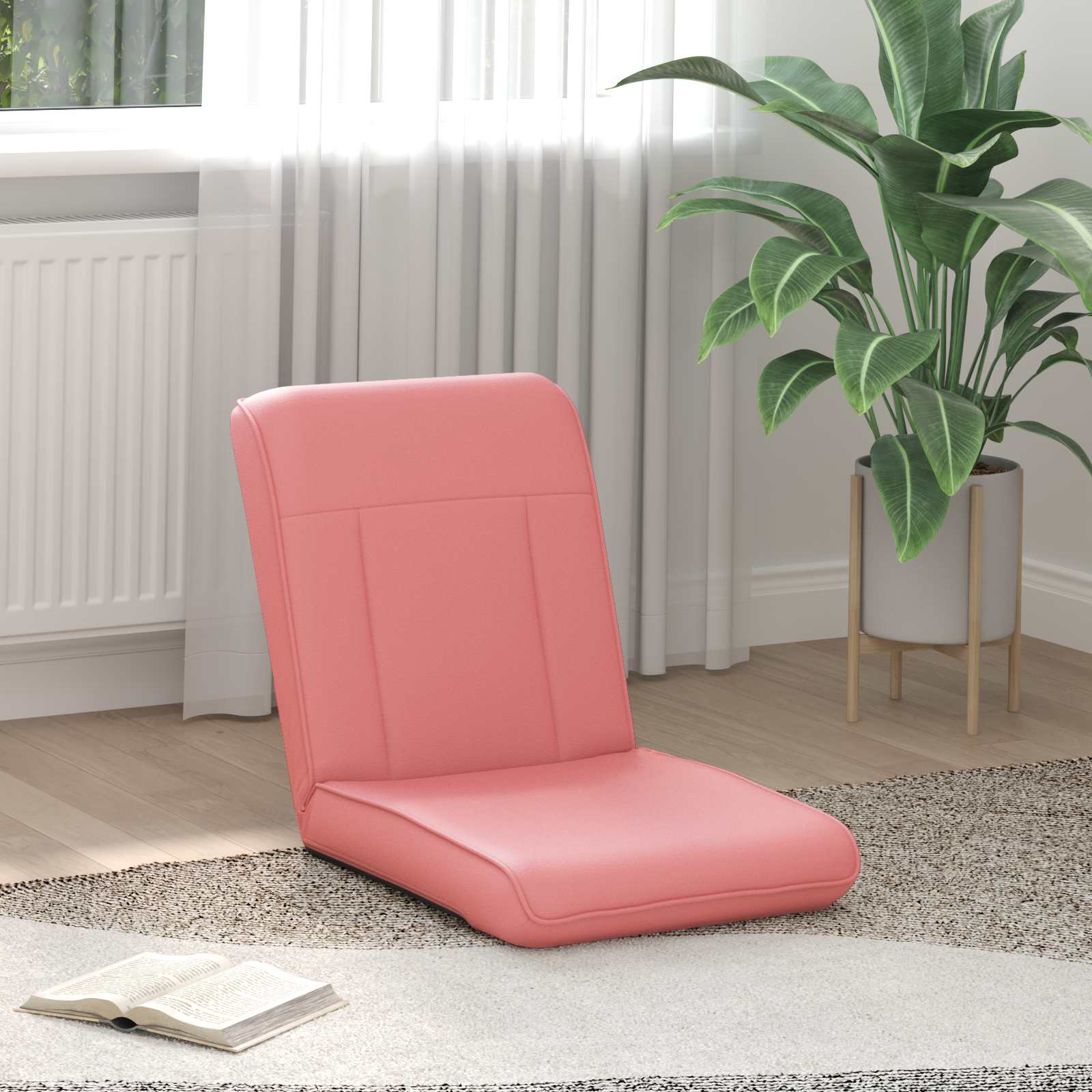 vidaXL Vloerstoel Crème 50 x 73 x 60 cm Nep Leer