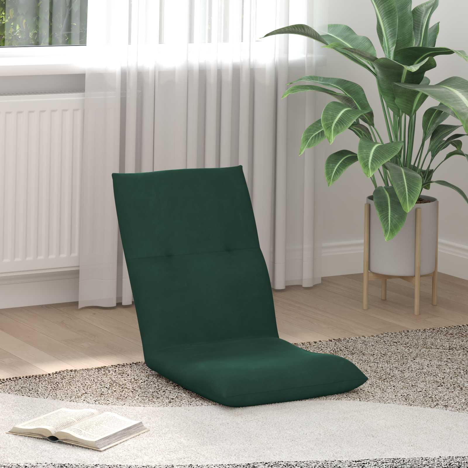vidaXL Vloerstoel Lichtgrijs 46 x 50 x 61 cm Fluweel
