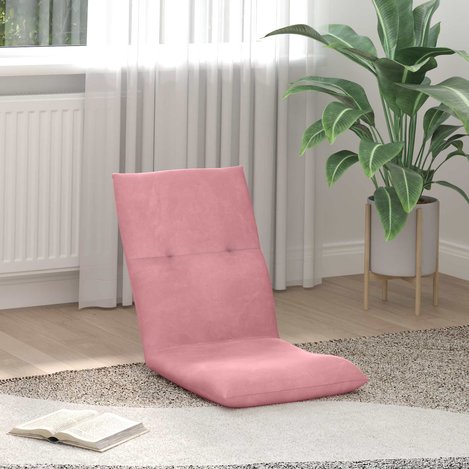 vidaXL Vloerstoel Lichtgrijs 46 x 50 x 61 cm Fluweel