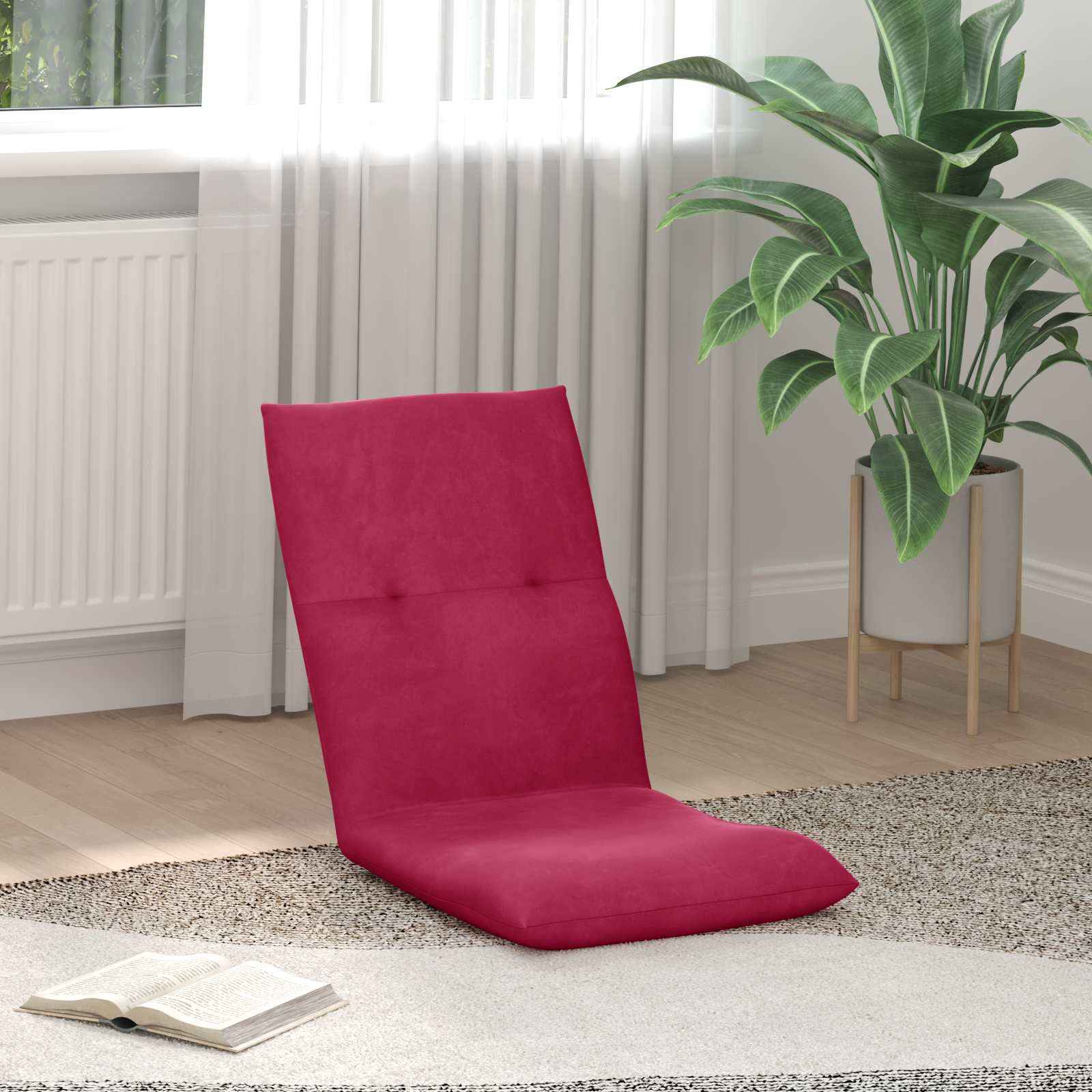 vidaXL Vloerstoel Lichtgrijs 46 x 50 x 61 cm Fluweel